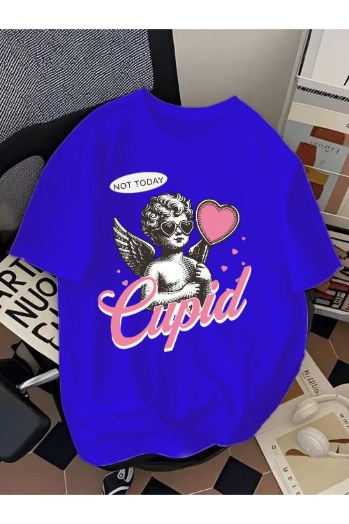 EQİ Not Today Melek Baskılı Oversize T-Shirt