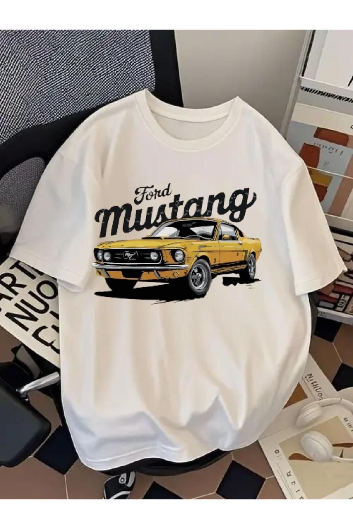 EQİ Mustang Baskılı Oversize T-Shirt