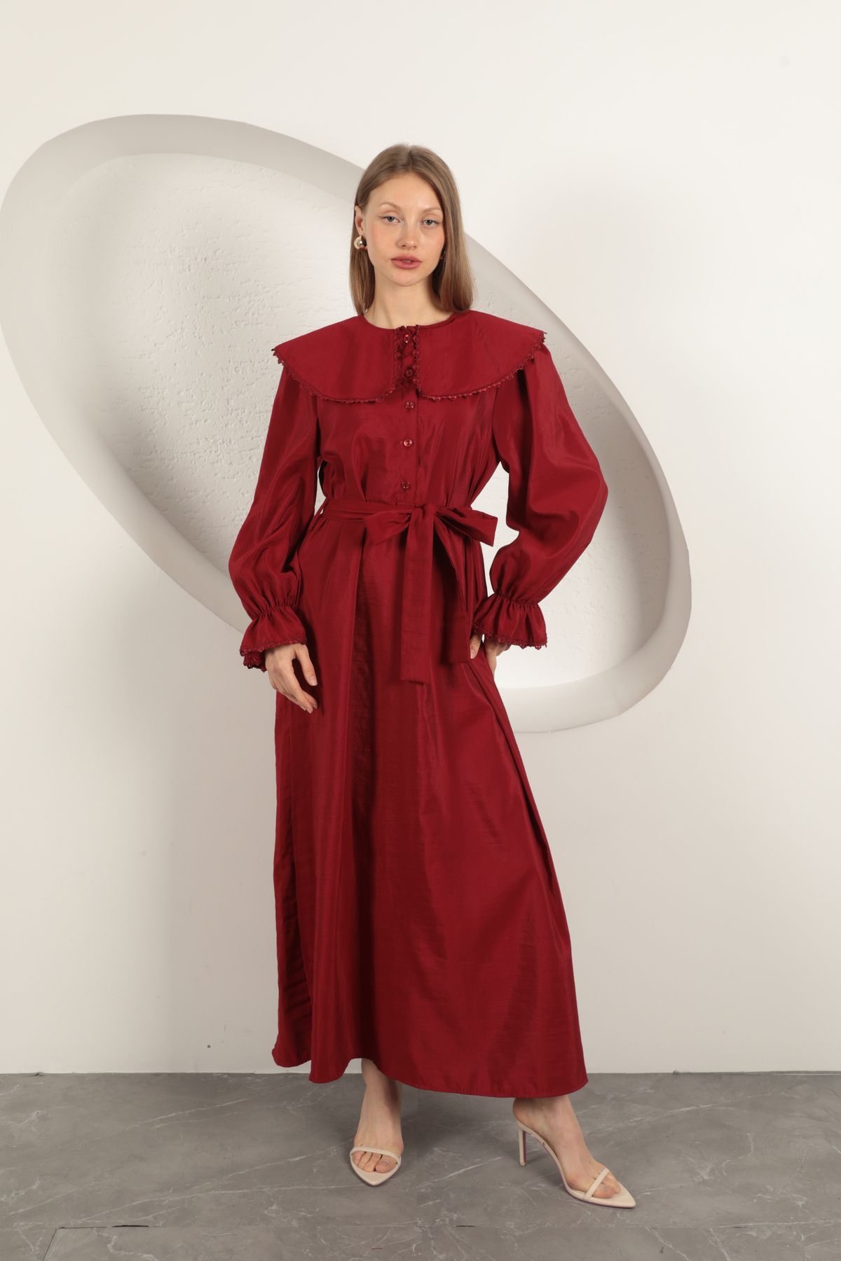 MODA Modal Kumaş Dantelli Elbise