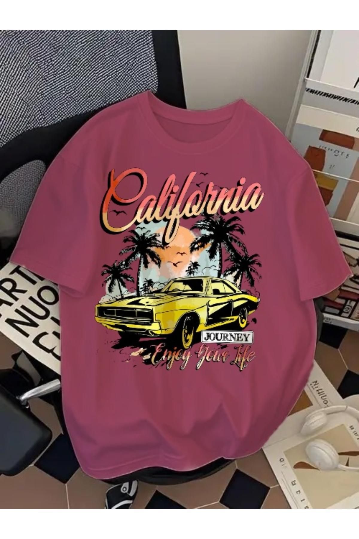 EQİ California Baskılı Oversize T-Shirt