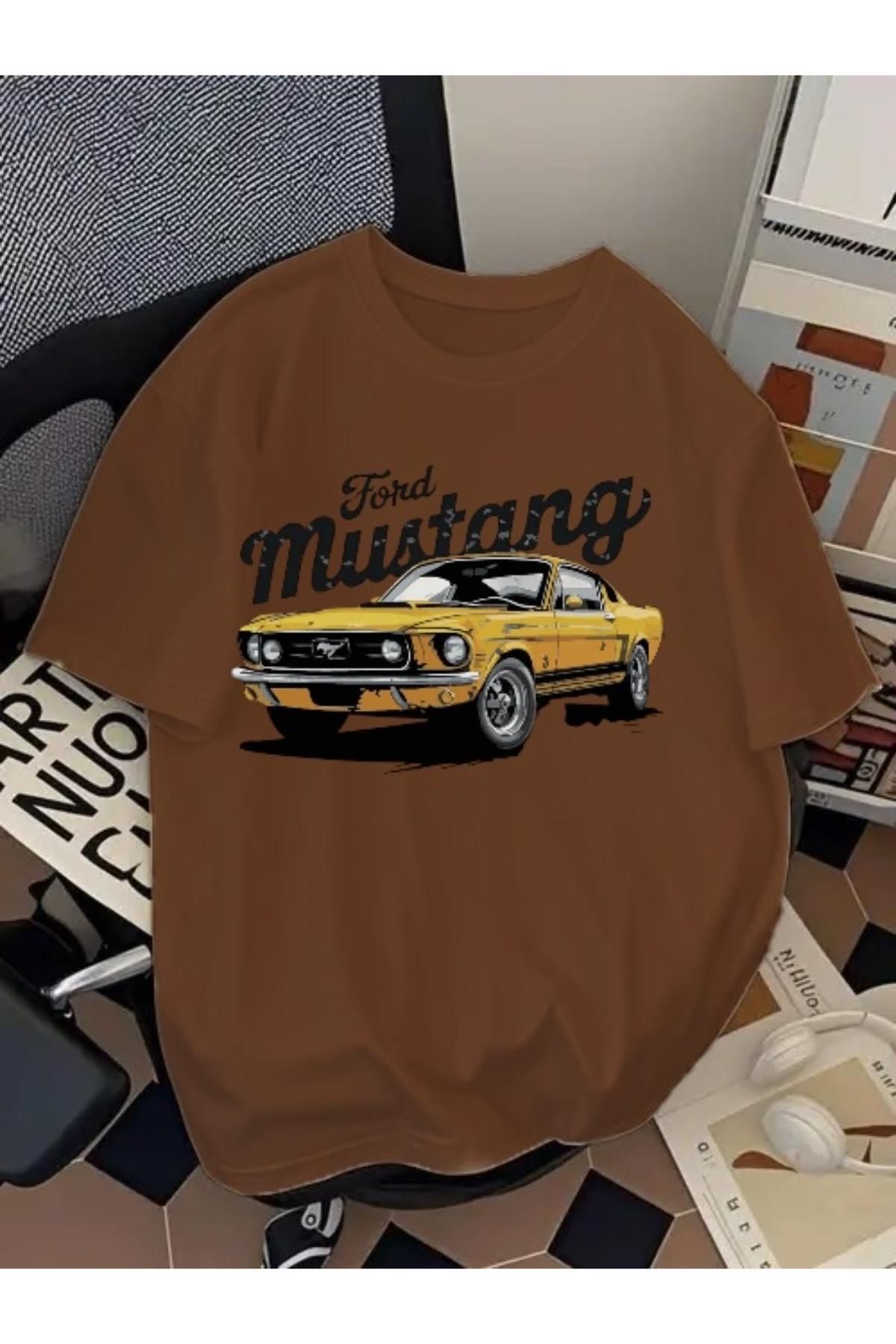 EQİ Mustang Baskılı Oversize T-Shirt