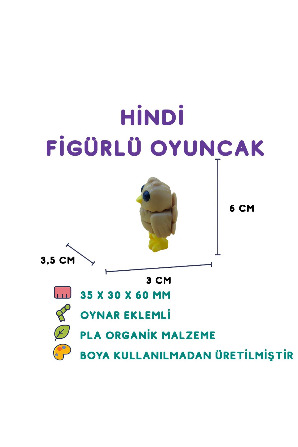 Totilina Hindi Figür - 3D Kümes Hayvanı Oyuncak