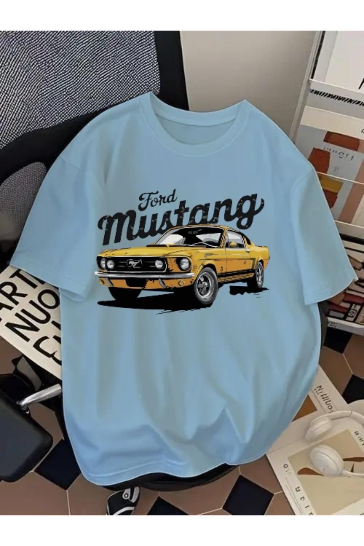 EQİ Mustang Baskılı Oversize T-Shirt