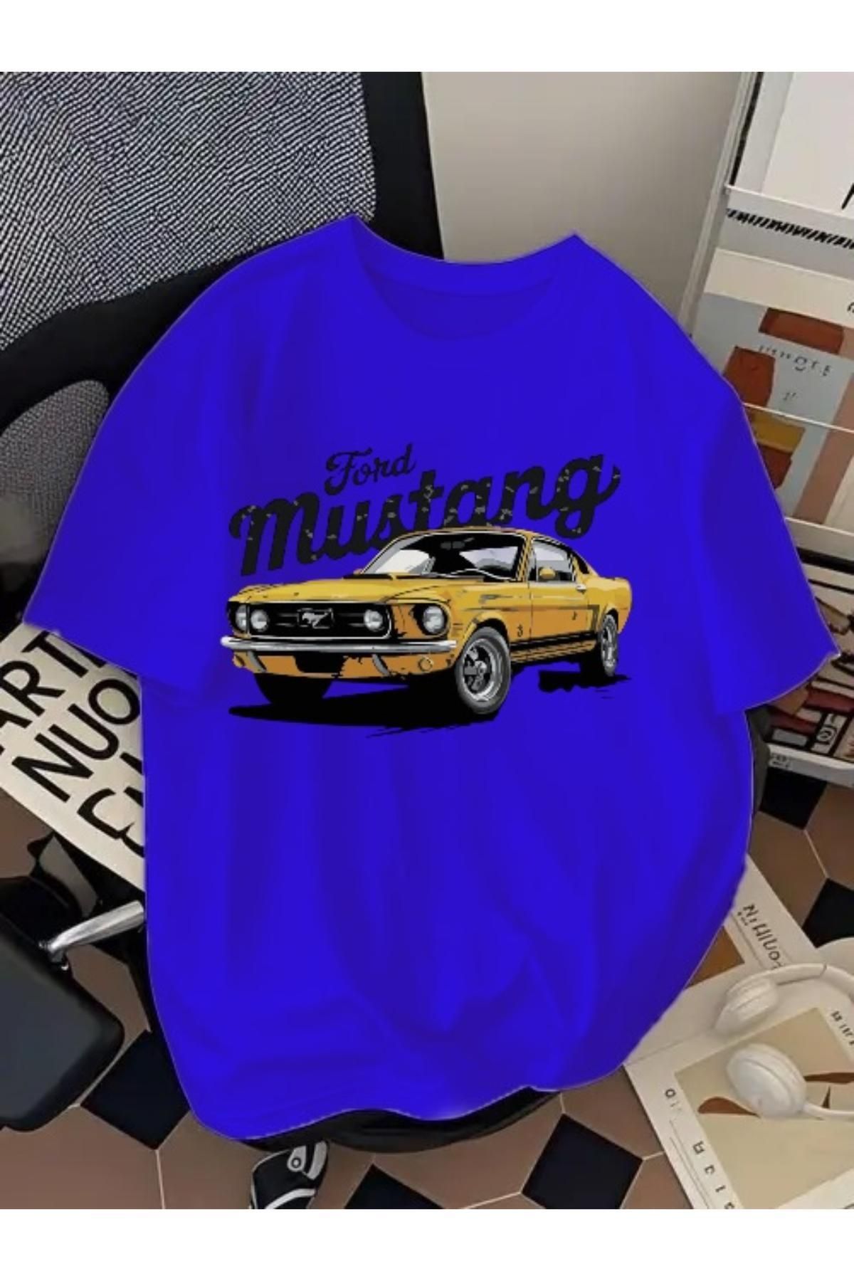 EQİ Mustang Baskılı Oversize T-Shirt