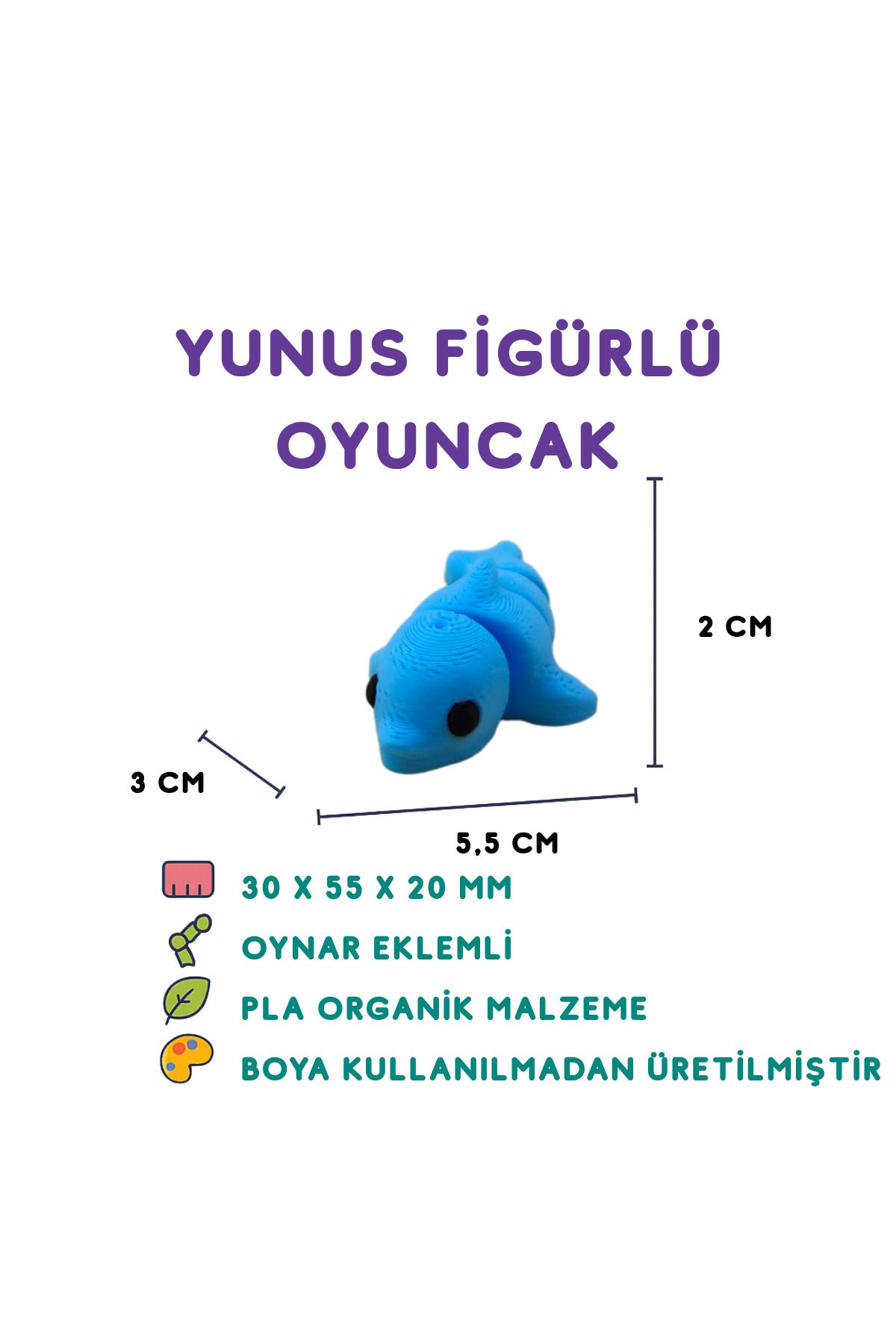 Totilina Yunus Figür - 3D Deniz Canlısı Oyuncak
