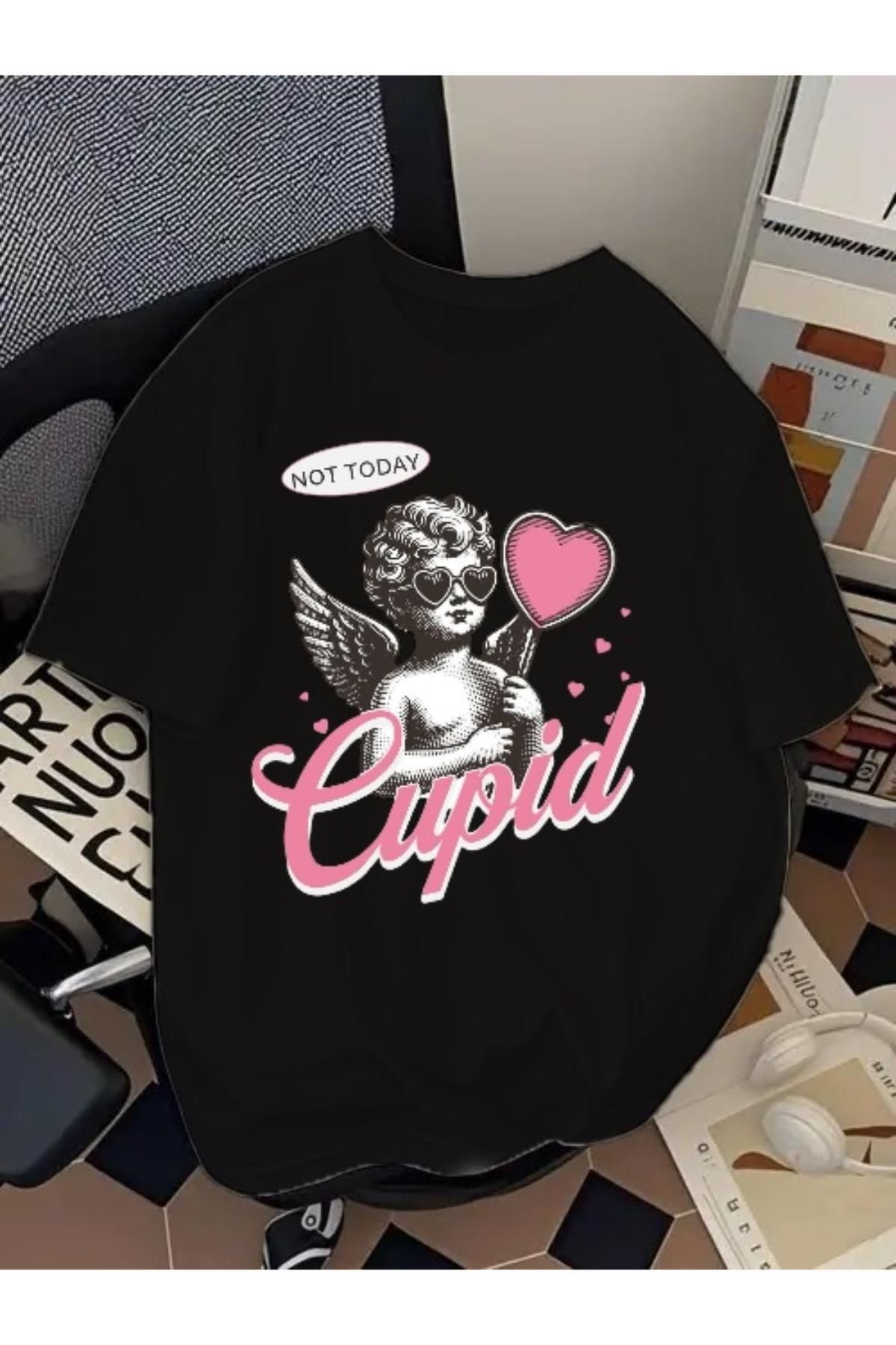 EQİ Not Today Melek Baskılı Oversize T-Shirt