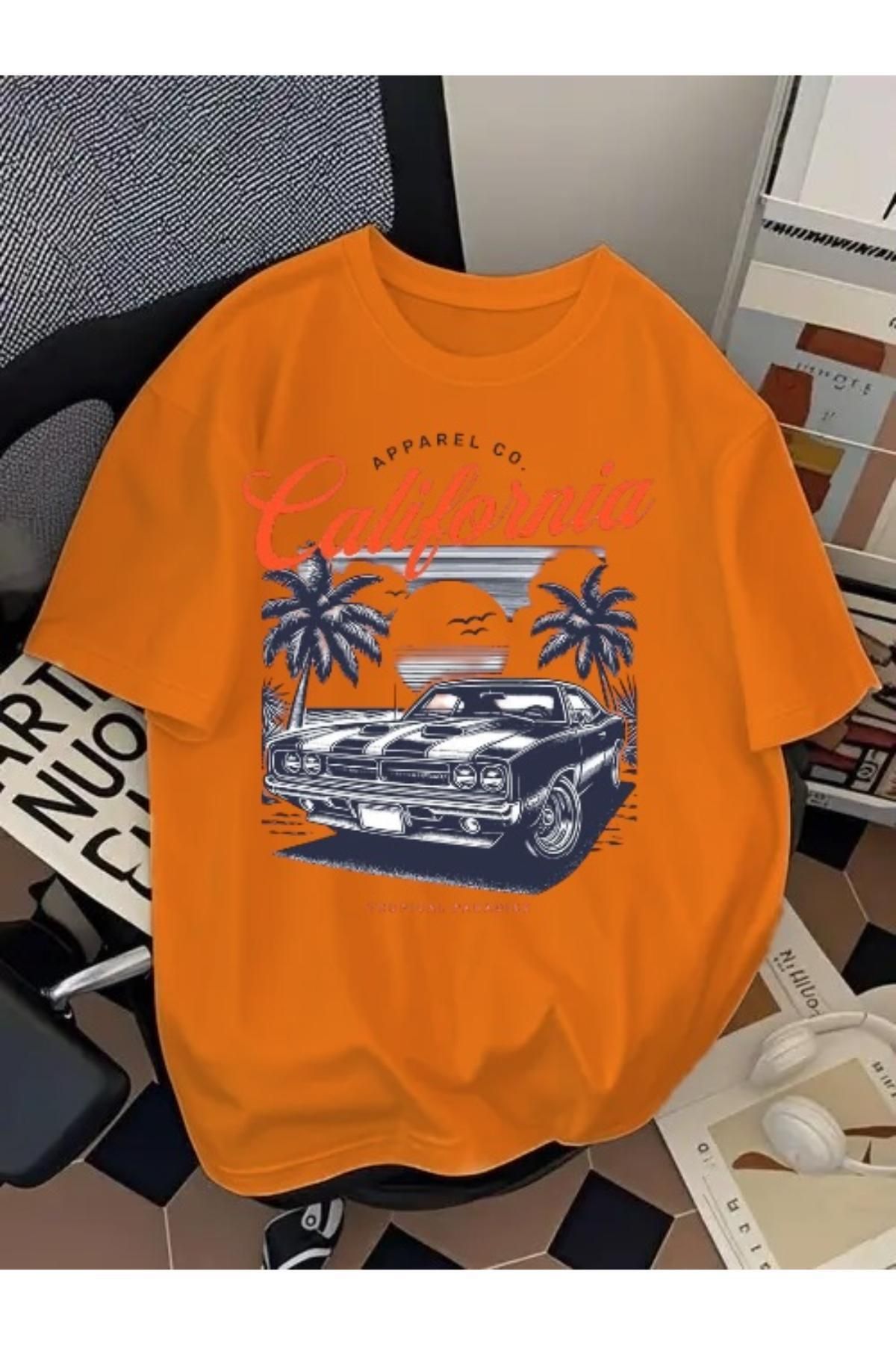 EQİ California Araba Baskılı Oversize T-Shirt