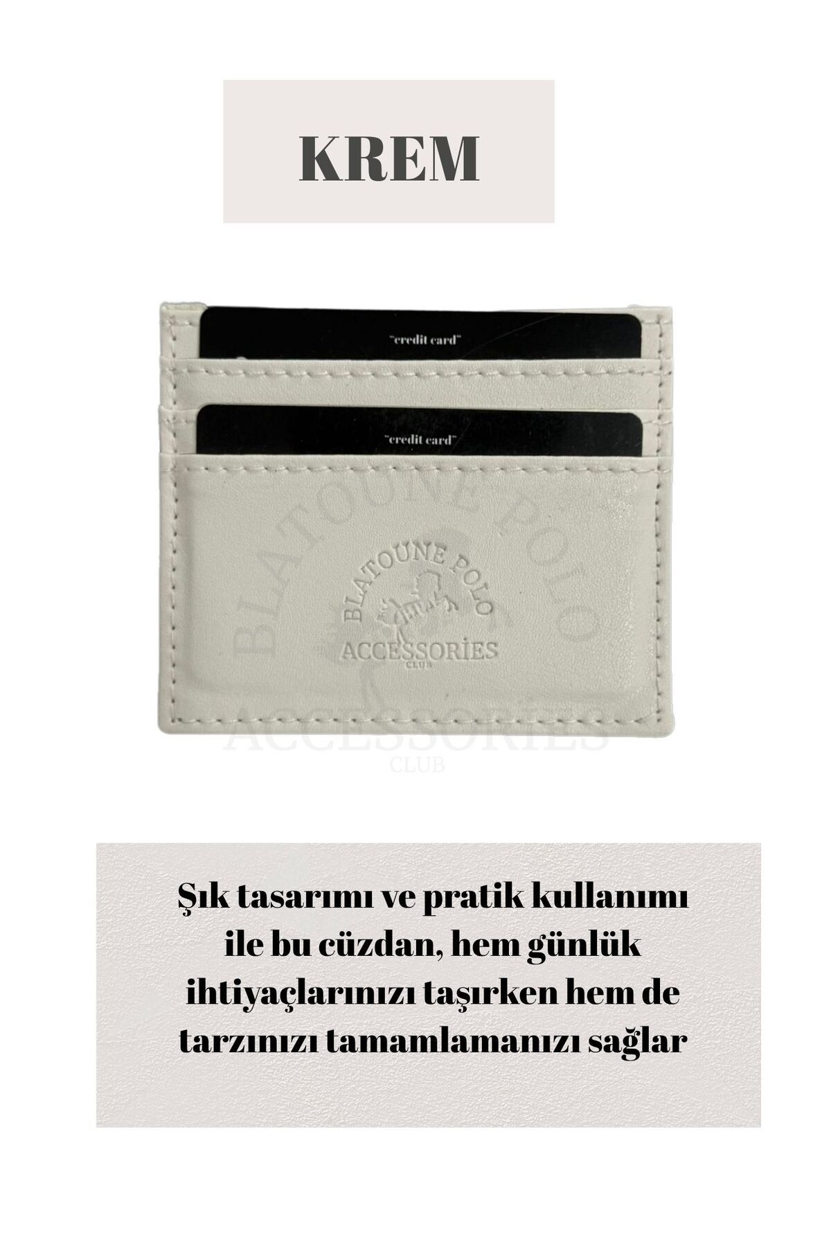 Blatoune Polo Unisex Suni Deri İnce Model Kağıt Para Bölmeli Kredi Kartı Ve Kartvizitlik Kartlık