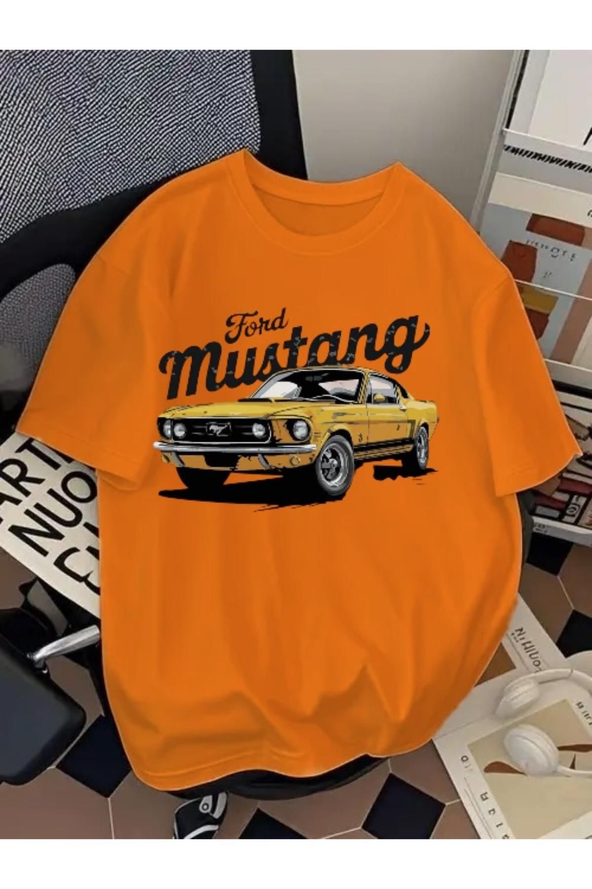 EQİ Mustang Baskılı Oversize T-Shirt