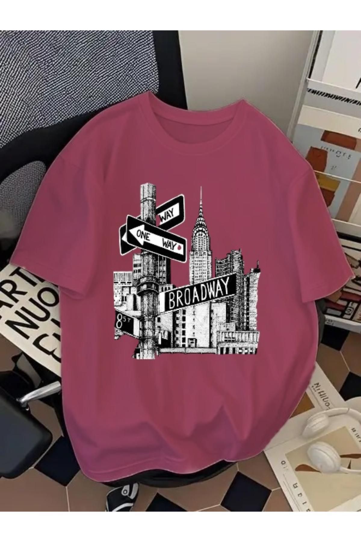 EQİ New York City Baskılı Oversize T-Shirt