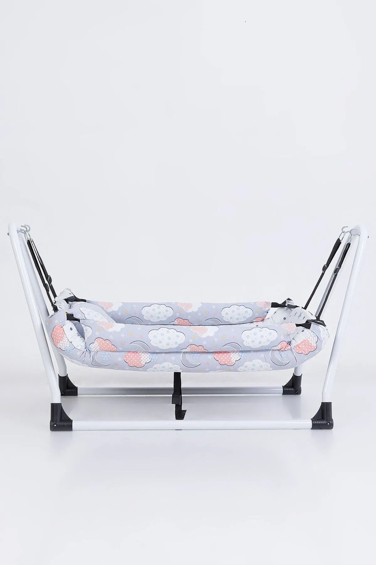 LOOVE BEBE BEBEK HAMAK BEŞİK PAMUKLU ELYAF DOLGULU ÇİNGEN BEŞİĞİ SABİTLEMELİ