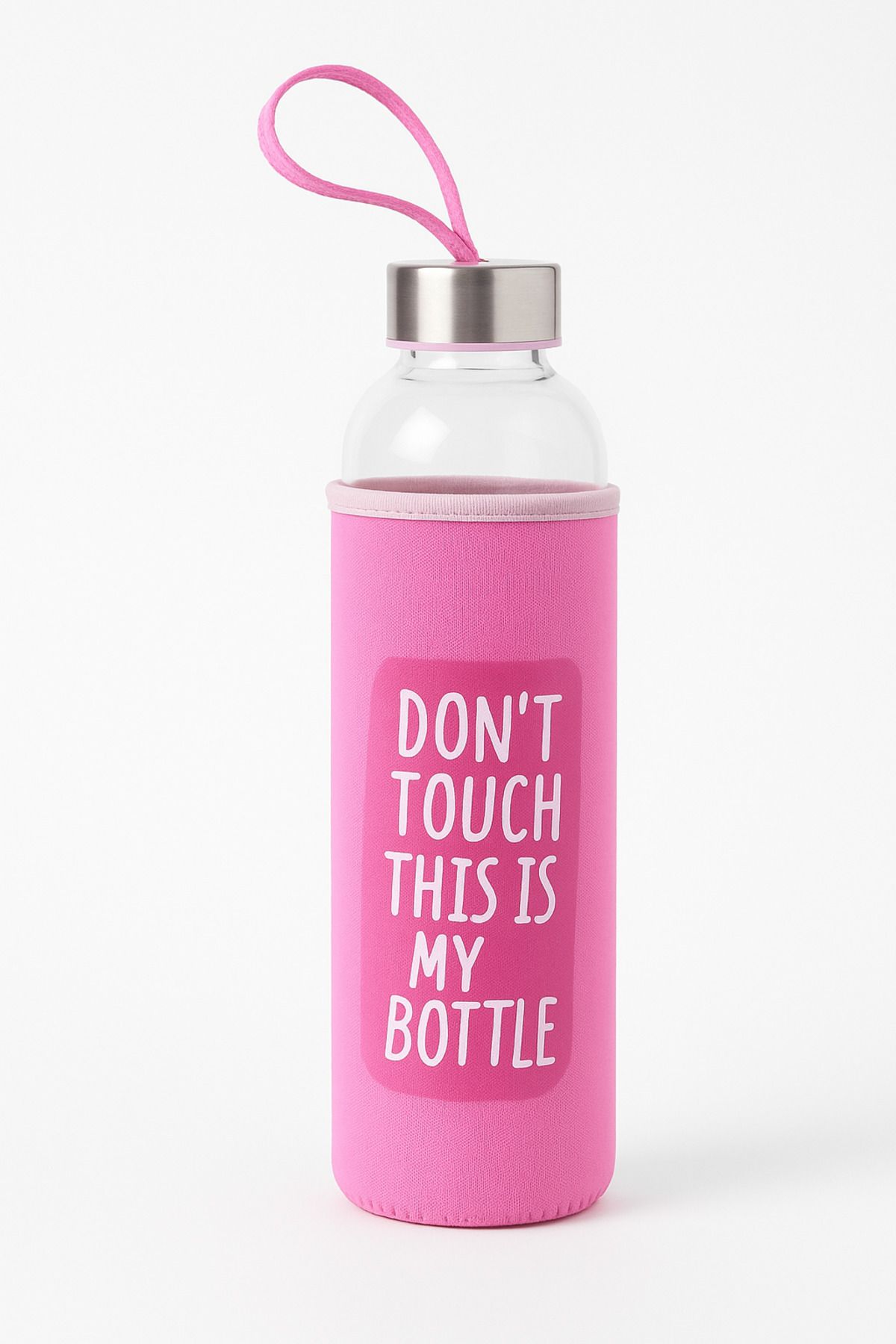 KORHAN HOME Sağlıklı Cam Matara 1000 Ml Su Şişesi, Kılıflı 1lt Sporcu Matarası