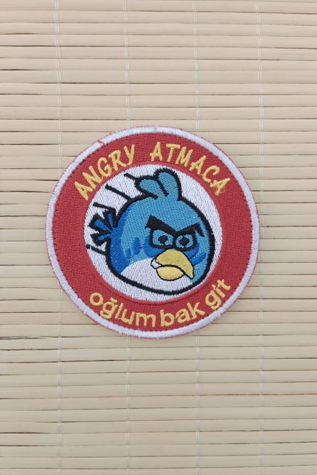 İZMİR ASKERİ MALZEME Angry Atmaca Oglum Bak Git Yazili Nakis islemeli Arma Pec Patch