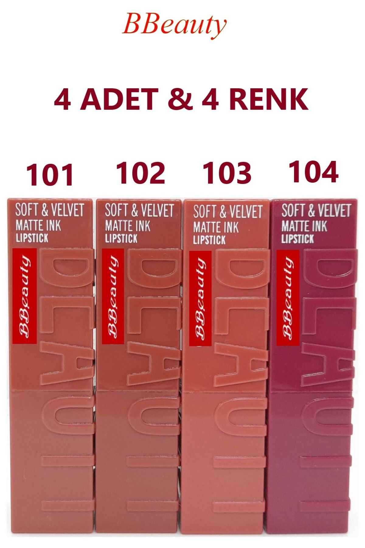 BBeauty Soft & Velvet Matte İnk Ruj 4D Colorful Lipstick