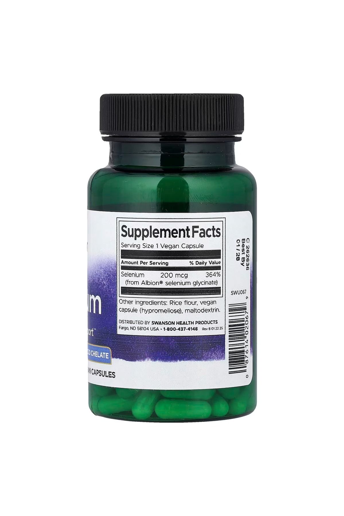 SWANSON-, Albion® Selenium , 200 mcg, 90 Vegan Capsules 2