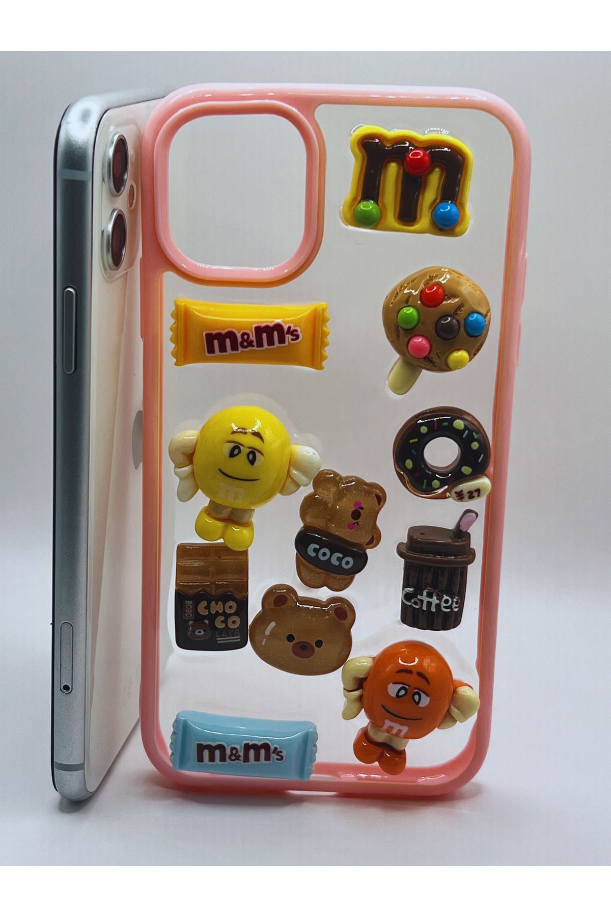 EDELFU iPhone 11 Sevimli Kabartmalı 3D Tasarım Kapak Yanları Yumuşak Dayanıklı Arkası Kabartmalı Kılıf