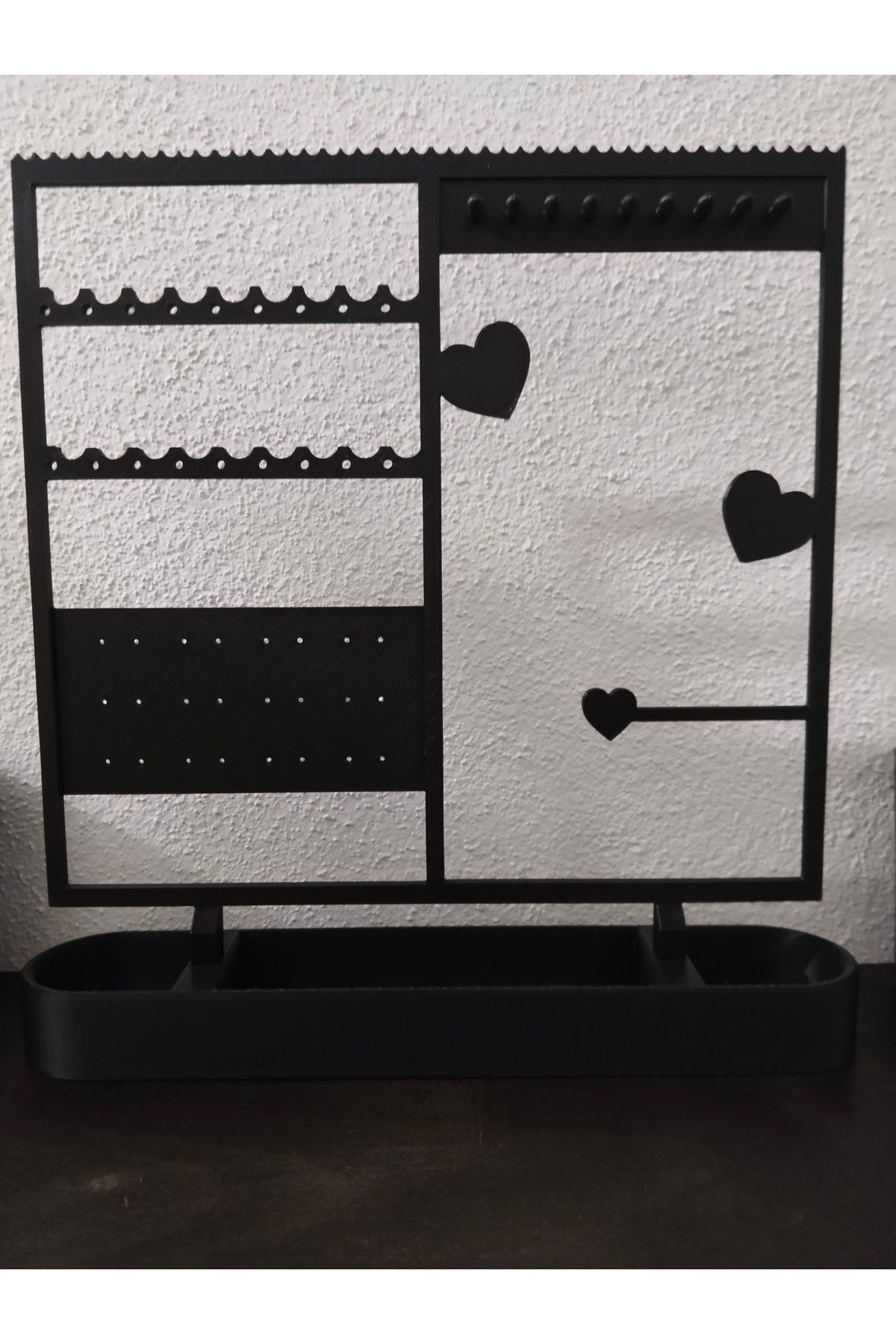 berkatello Kalpli Takı Standı, Takı Organizer, Takı Askısı 25cmX25cm Siyah