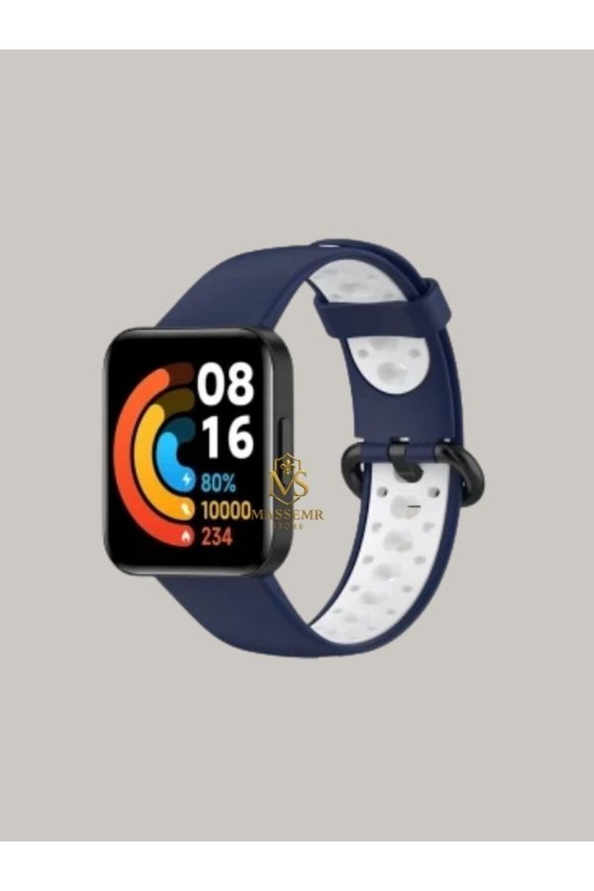 Massemr Redmi Watch 2 Uyumlu Spor Delikli Silikon Kordon – Nefes Alabilen Ayarlanabilir Kayış