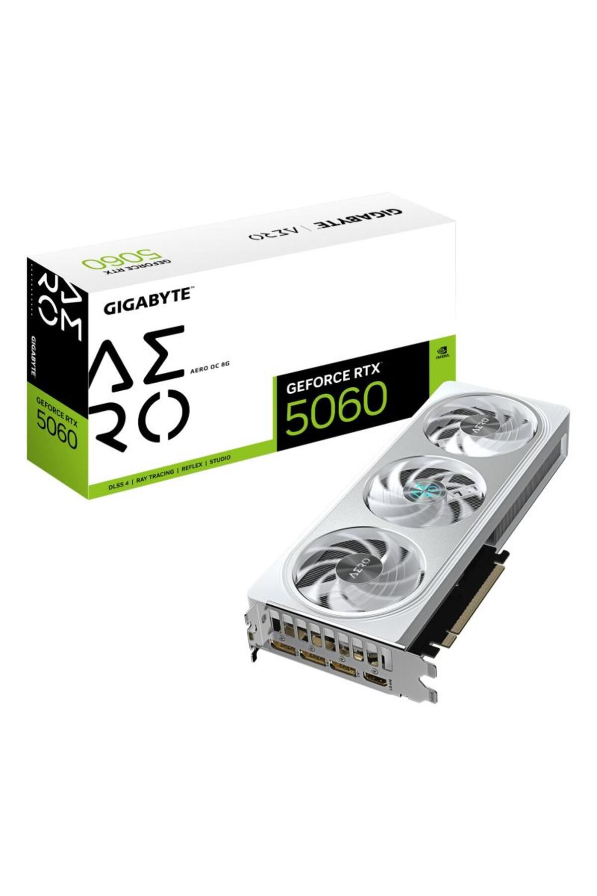 Gigabyte-Placa Video GEFORCE RTX 5060 AERO OC 8GB GDDR7 128 bit, PCIE 5.0, 3x DP 1x HDMI 2