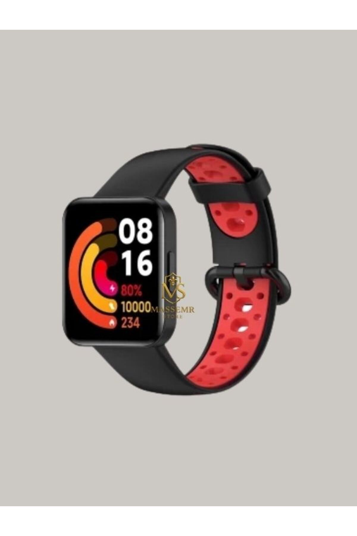 Massemr Redmi Watch 2 Uyumlu Spor Delikli Silikon Kordon – Nefes Alabilen Ayarlanabilir Kayış