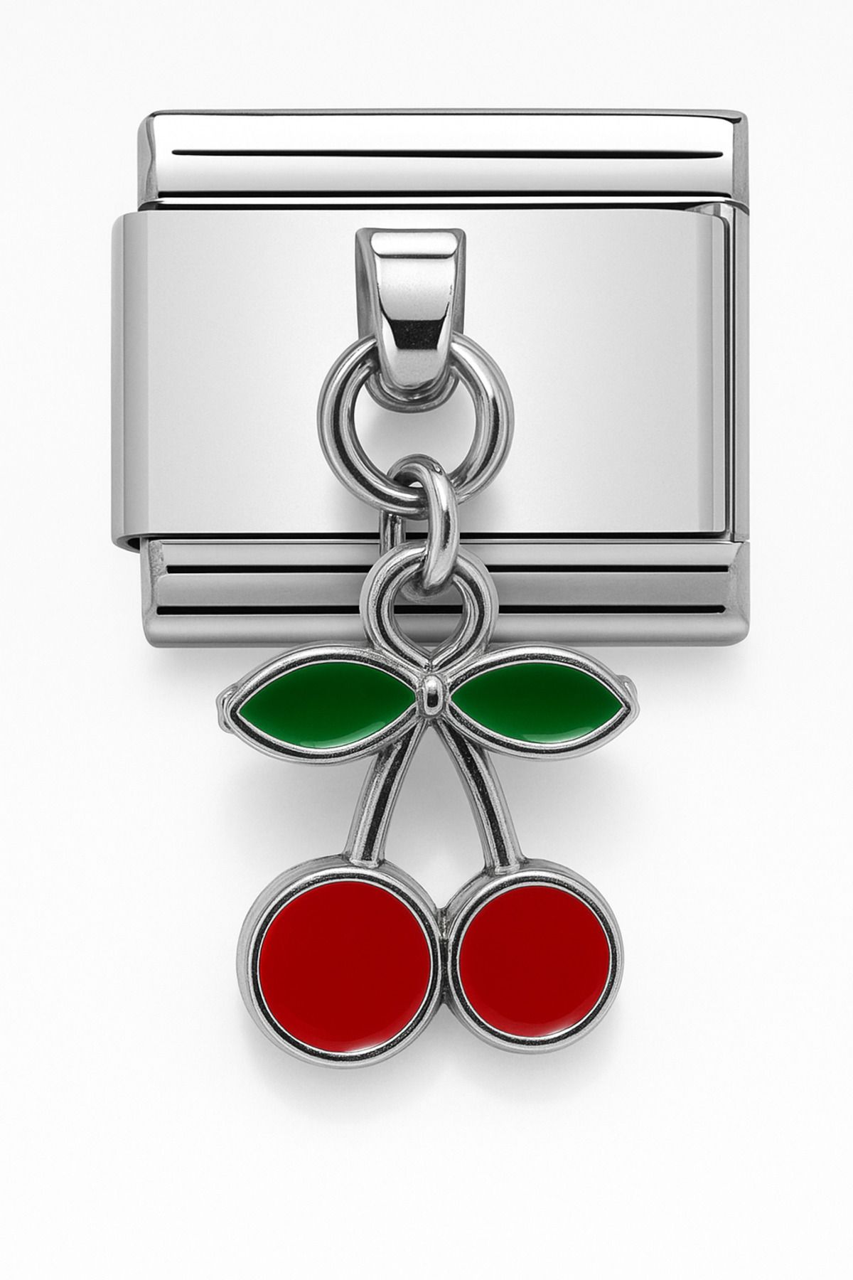 RoyalVance Kiraz Çelik Charm – Sallantılı Model (İTALYAN BİLEKLİK UYUMLU)