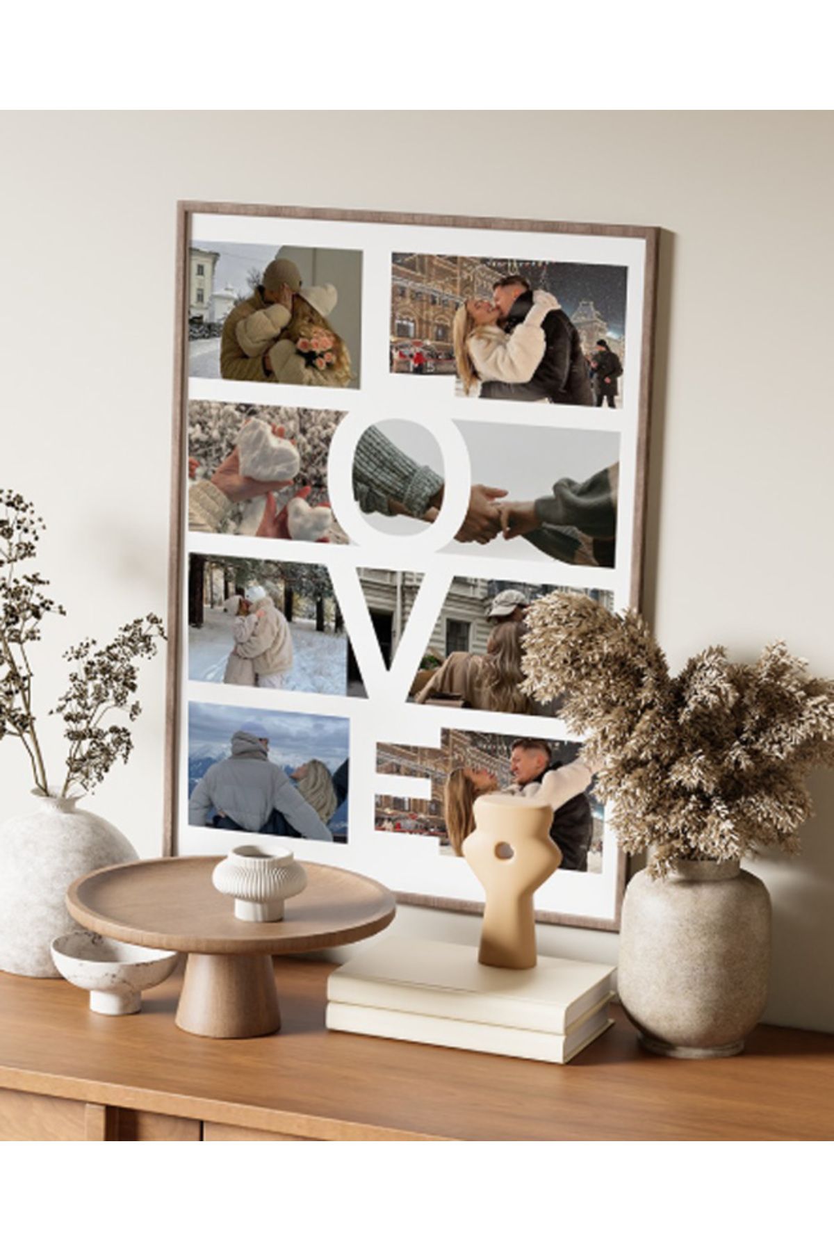 POSTER Kişiye Özel Love Poster- Sizin fotoğraflarınız ile tasarlanmış, çerçevesiz