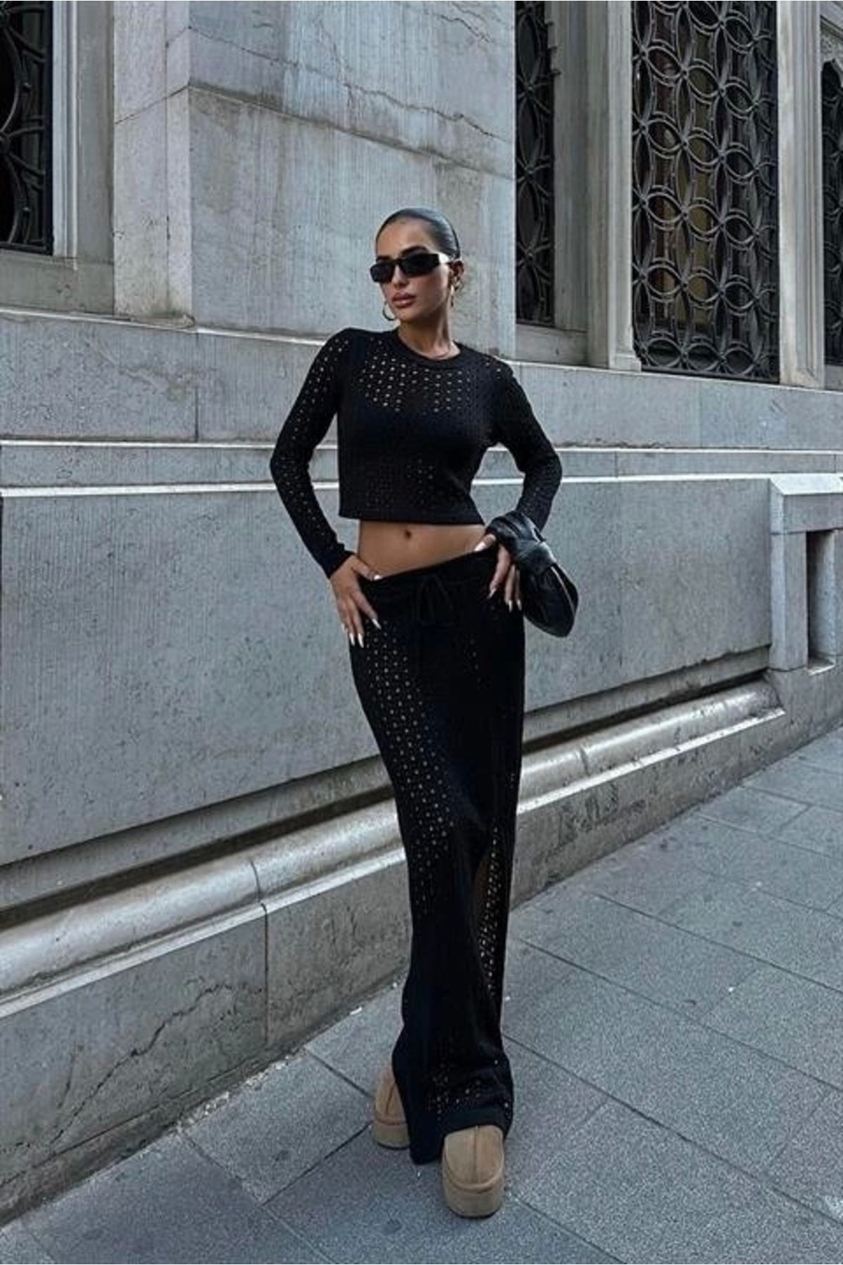 Silerra Macey Kroşe Crop Takım 9882