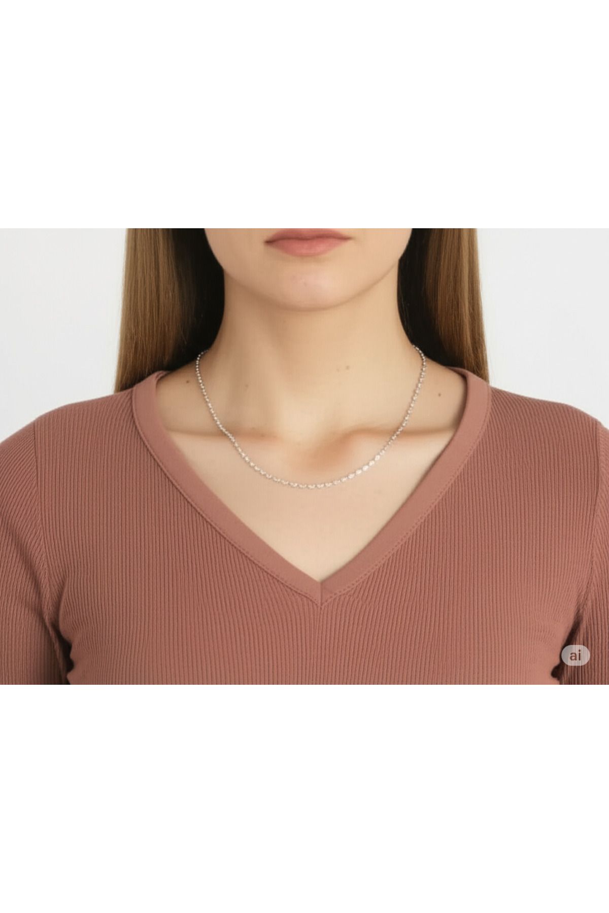 FIRSATIMO Shesra Vıp Ezme Kolye Metalik 50 Cm Vip Serisi K-10337