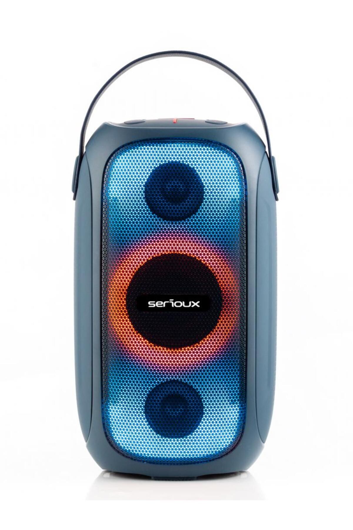 SERIOUX-PartyBoom portable speaker, RMS power: 55W, S/N ratio >70dB, T.H.D.: <0.3%, frequency 1