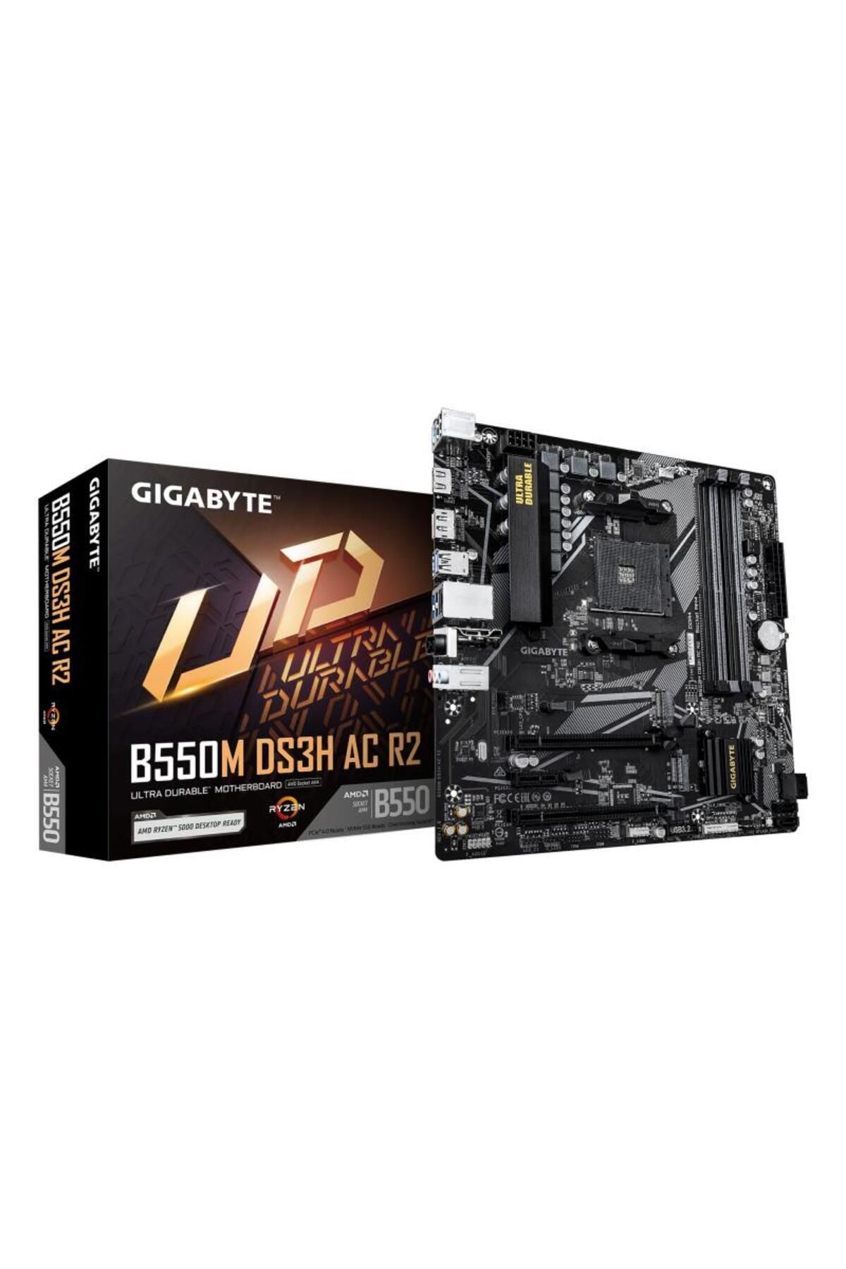 Gigabyte-Placa de Baza B550M DS3H AC R2 AM4, 4x DDR4, 1x DP 1x HDMI, 1x PCIE 4.0 x16 1x PCIE 3. 2