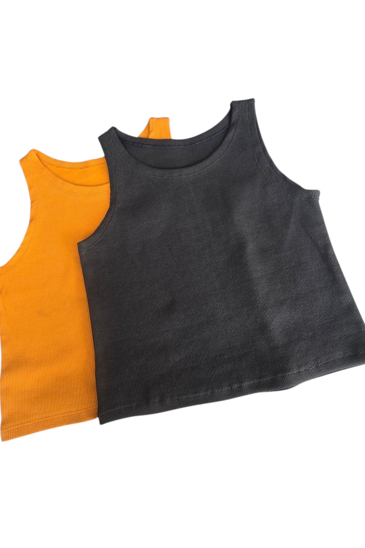 NRM MODA Kadın Kaşkorse Kumaş Geniş Askılı Crop Bluz
