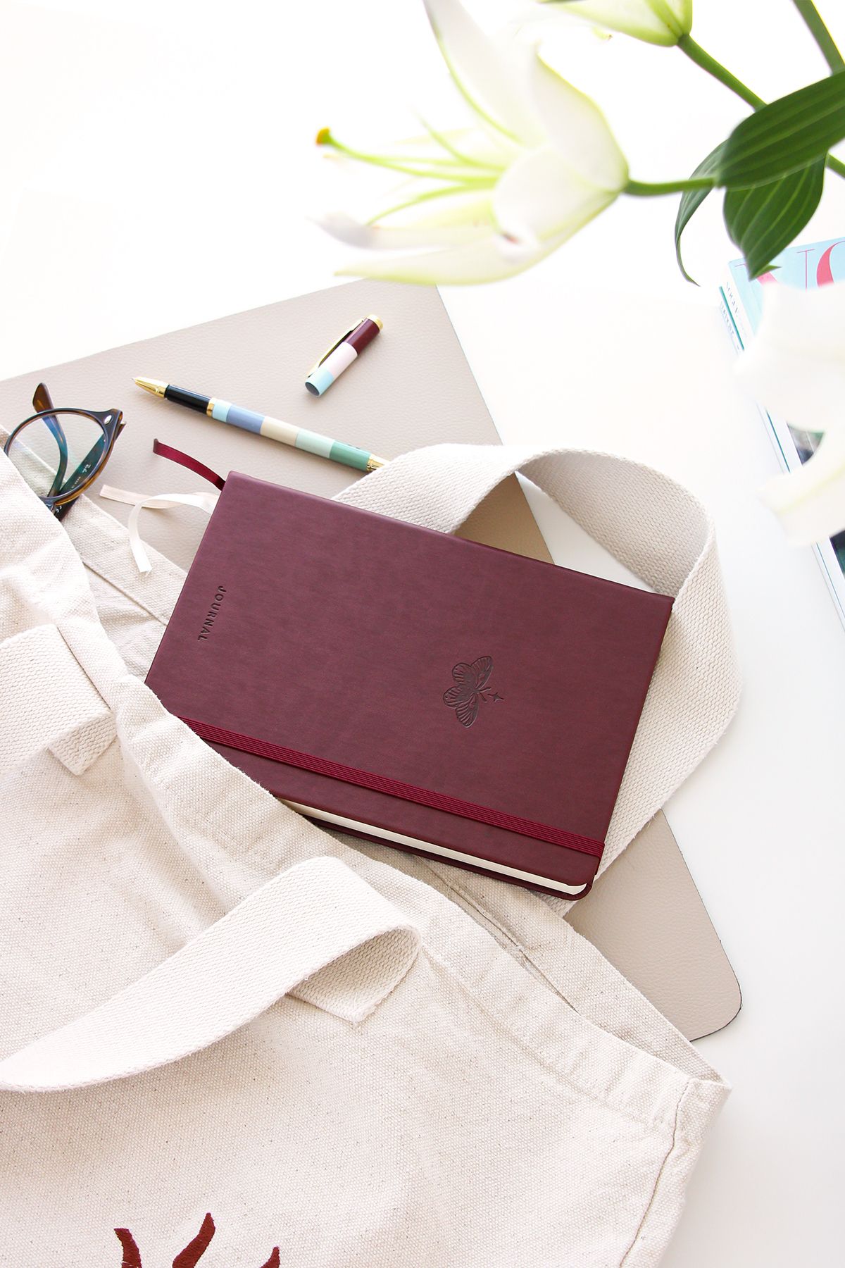 PAPERORA A5 Bullet Journal Noktalı Defter 140 gr. 80 Yaprak Velvet Berry