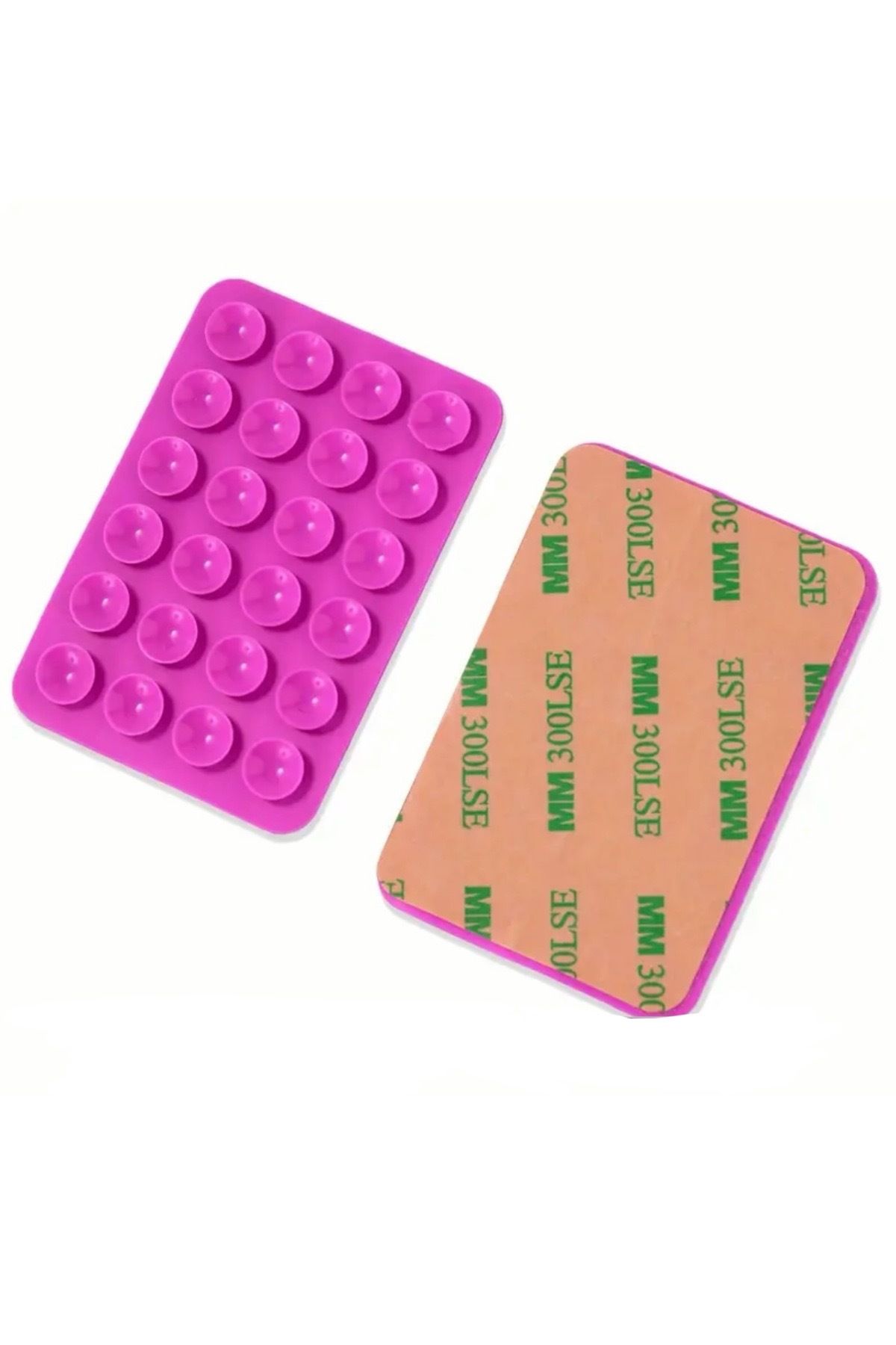 Metanoyaco Silikon Vantuzlu Telefon Tutacağı, Yapışkanlı Cep telefonu Tutacağı (1 Adet, pembe)