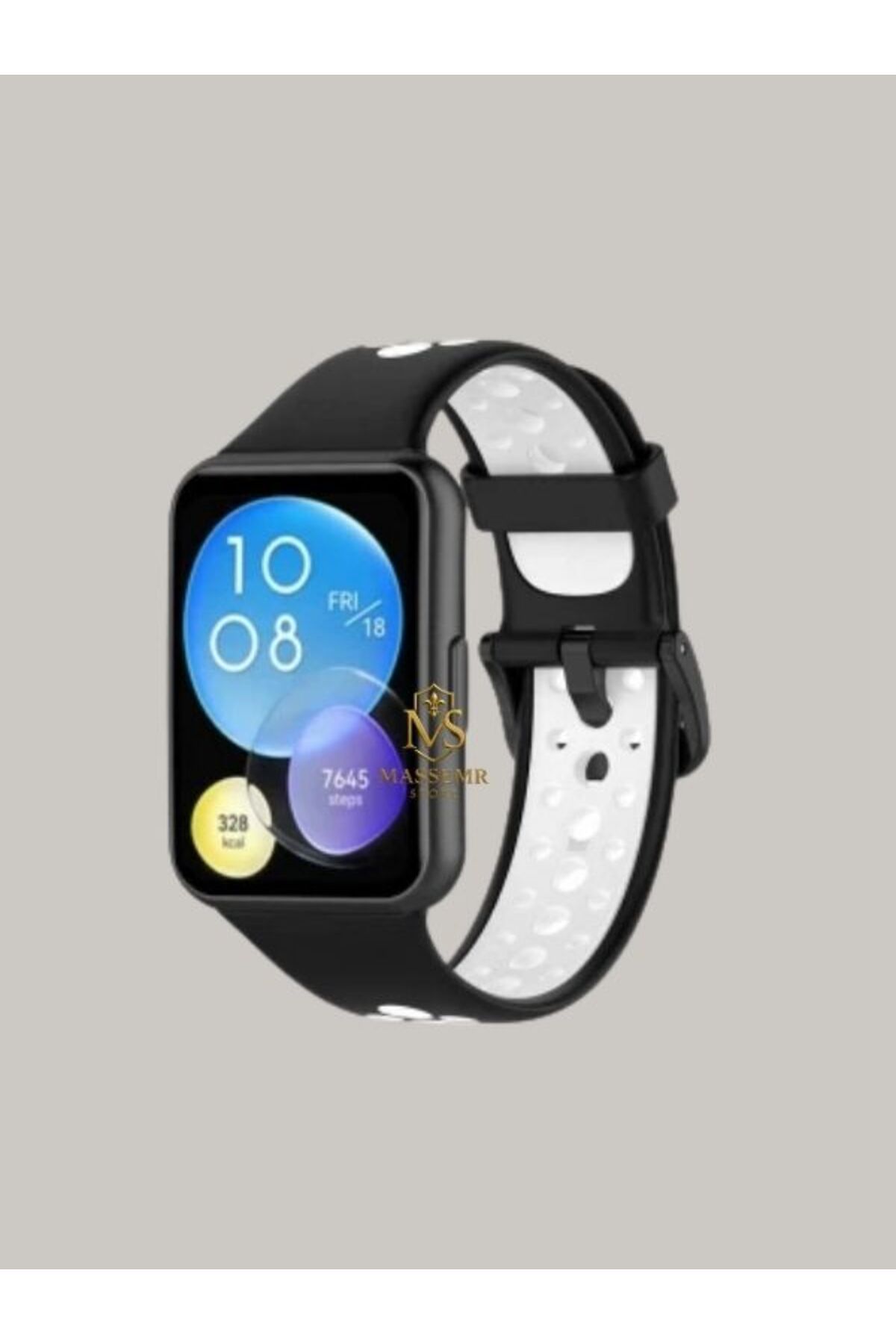Massemr Huawei Watch Fit 2 Uyumlu Spor Delikli Silikon Kordon – Nefes Alabilir Ayarlanabilir Kayış