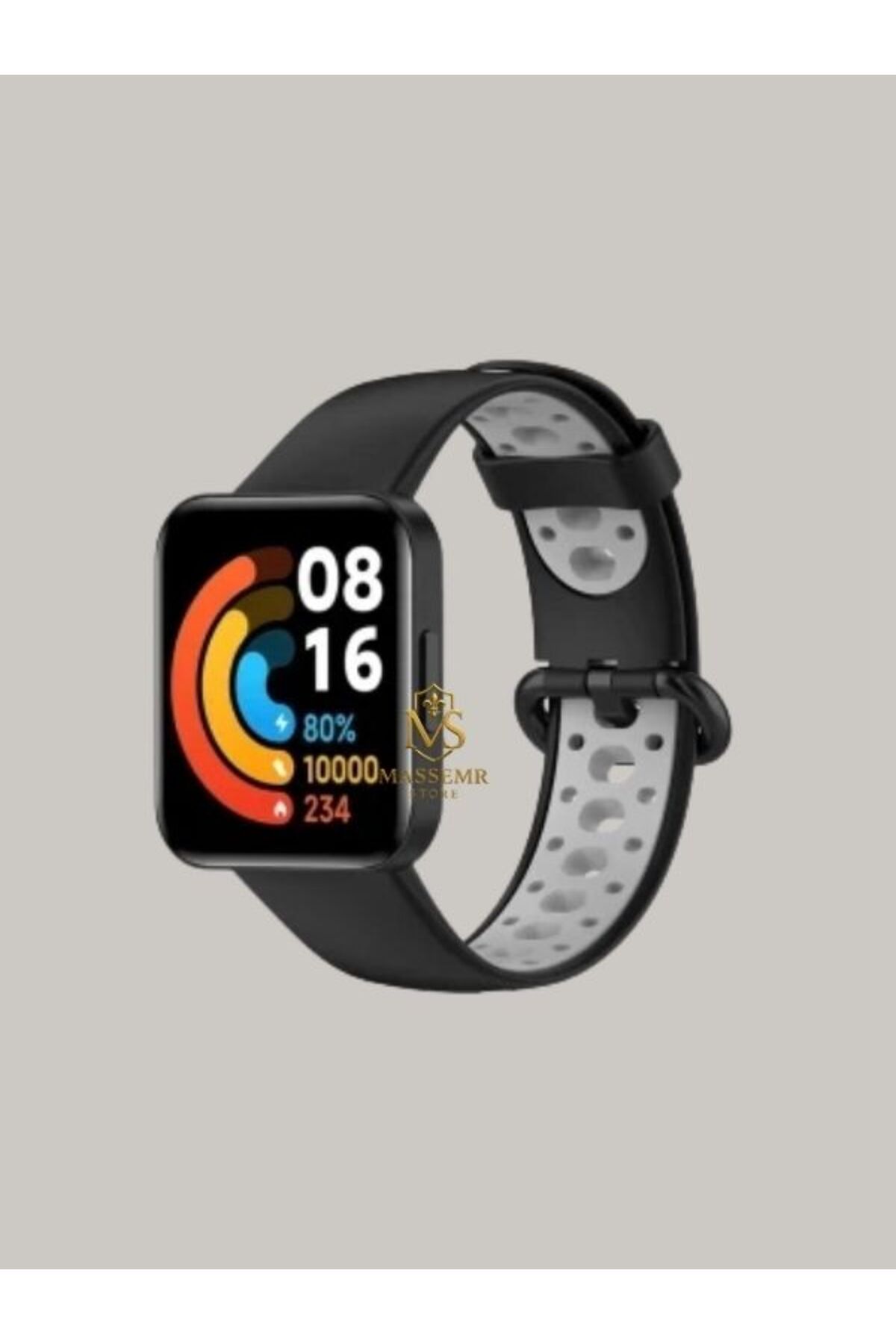 Massemr Redmi Watch 2 Uyumlu Spor Delikli Silikon Kordon – Nefes Alabilen Ayarlanabilir Kayış