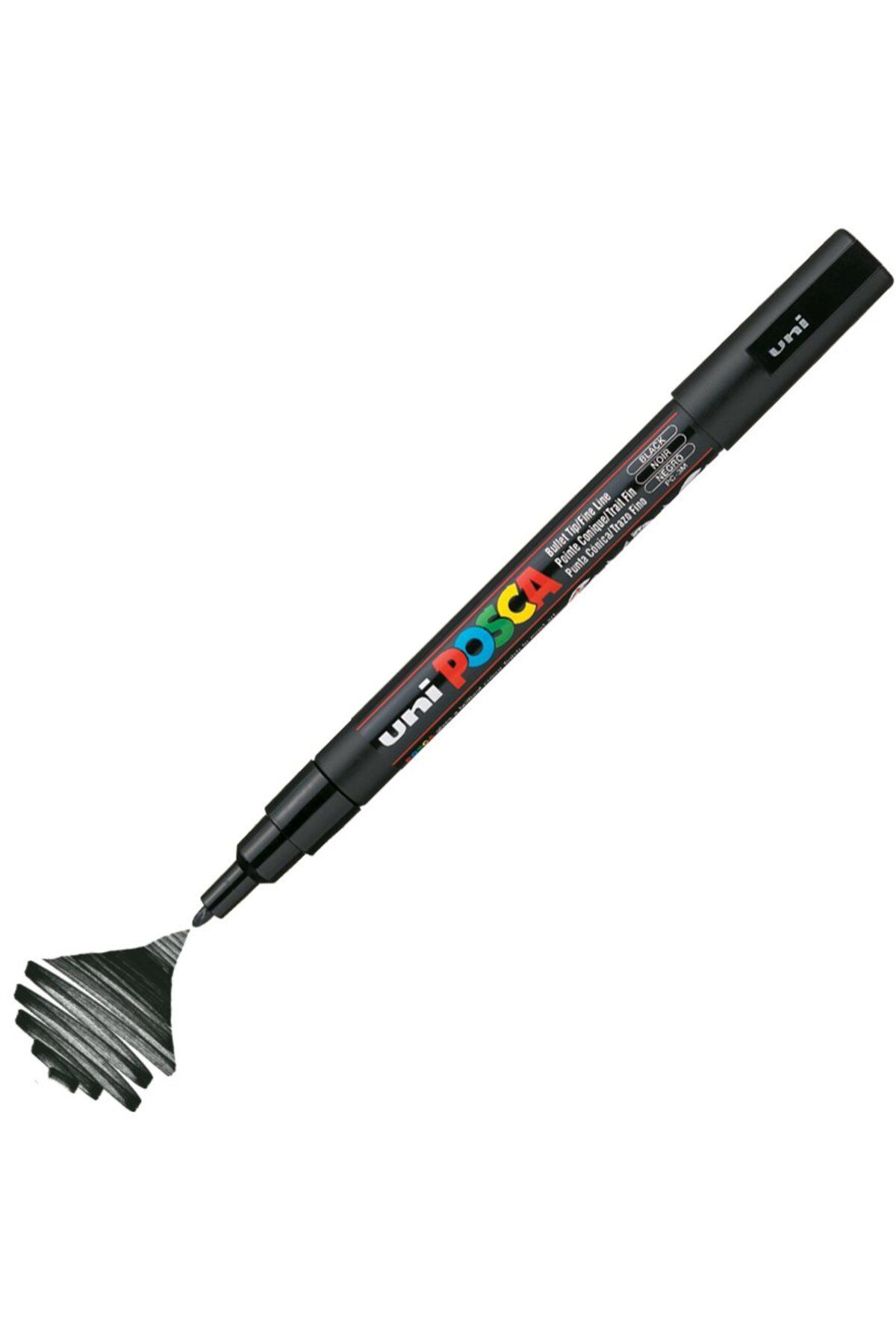 Uni Posca Marker Akrilik Boyama Kalemi PC-3M 0.9-1.3mm Siyah