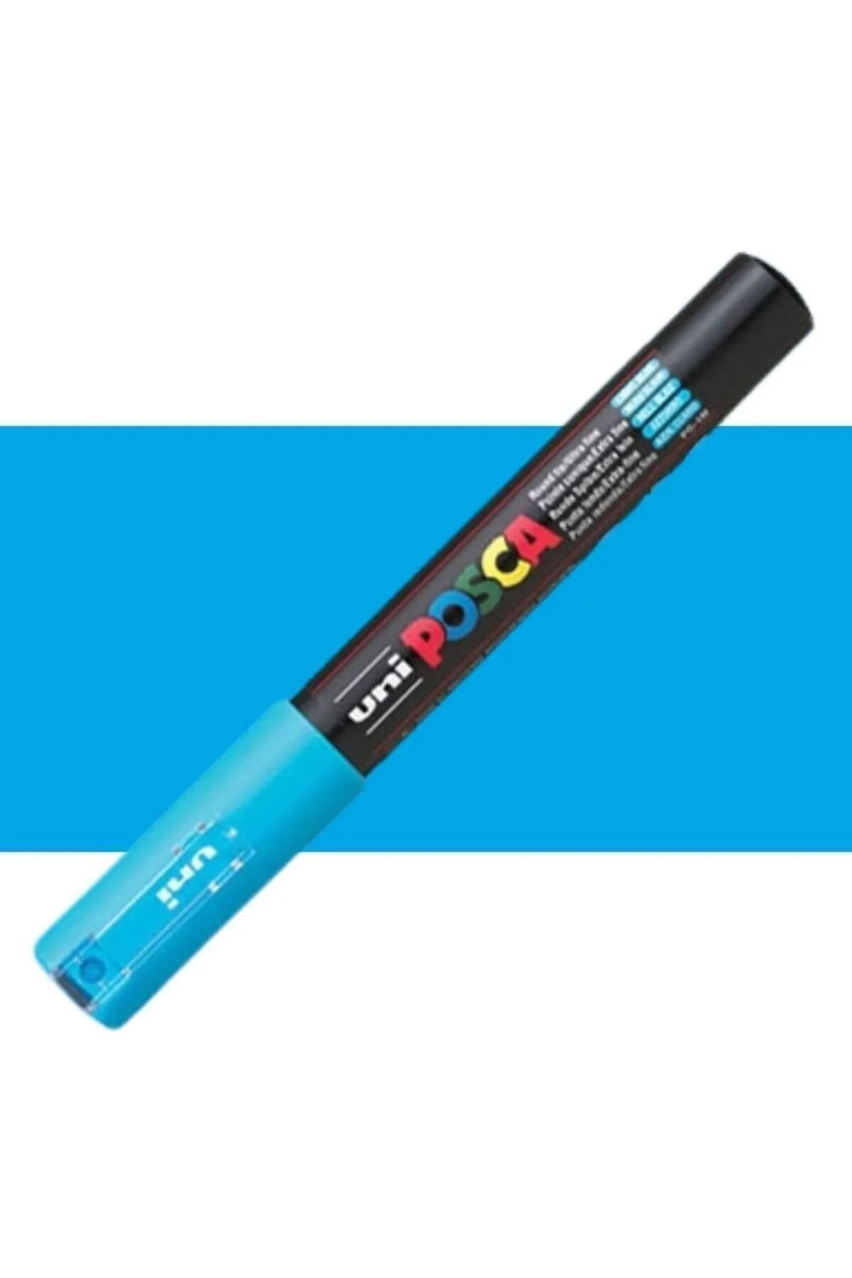 Uni Posca Marker Akrilik Boyama Kalemi PC-1M Extra Fine 0.7mm Açık Mavi