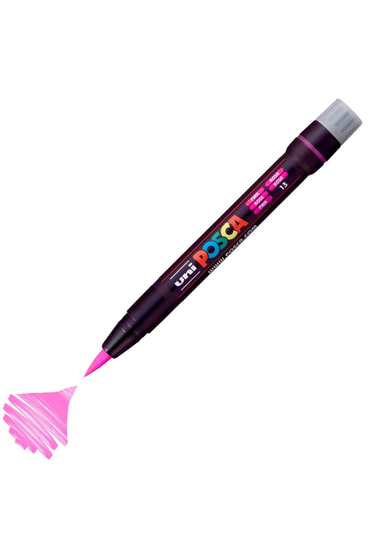 Uni Posca Marker Akrilik Boyama Kalemi Pcf-350 Brush 0.1-10 Mm Pembe