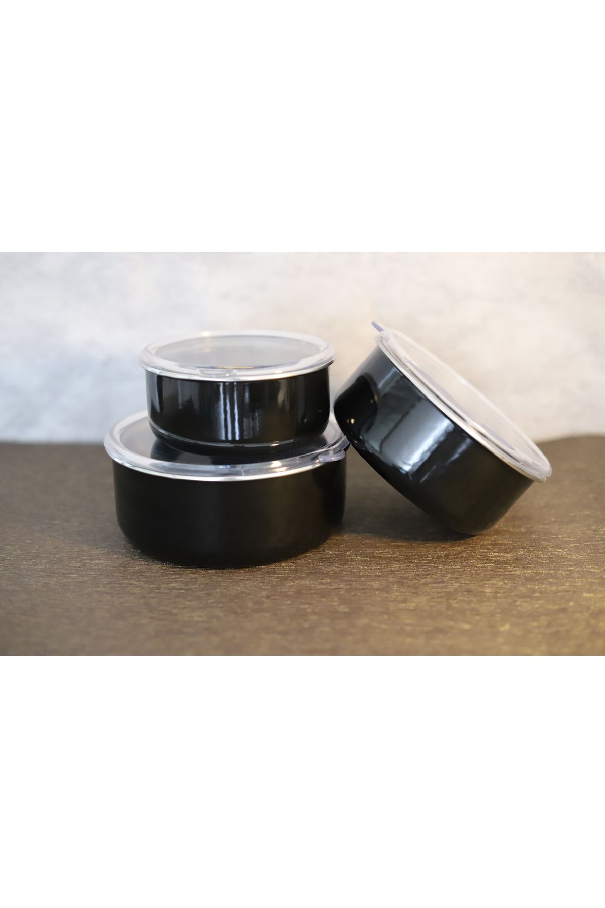 Enamel Piyermary Emaye 3'lü Set Saklama Kabı