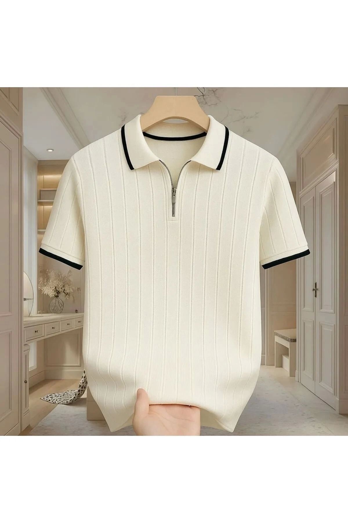 LC Waikiki %100 Pamuk Triko Polo Yaka Fermuarlı Tişört Şık Ve Kaliteli Erkek T-shirt Yeni