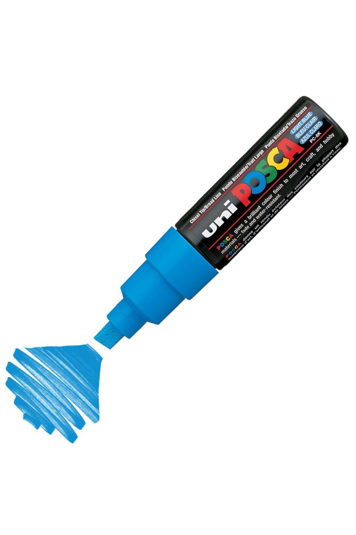 Uni Posca Marker Akrilik Boyama Kalemi Pc-8k Bold 8.0 Mm Açık Mavi