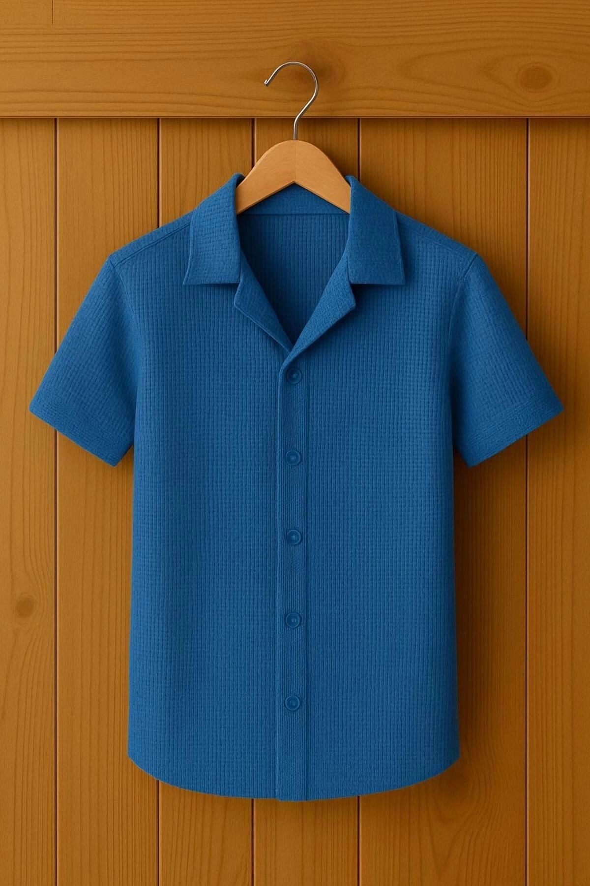 LC Waikiki 4'lü Slim Fit Kısa Kollu Düğmeli Ütü İstemeyen Şık Premium Erkek Spor Gömlek