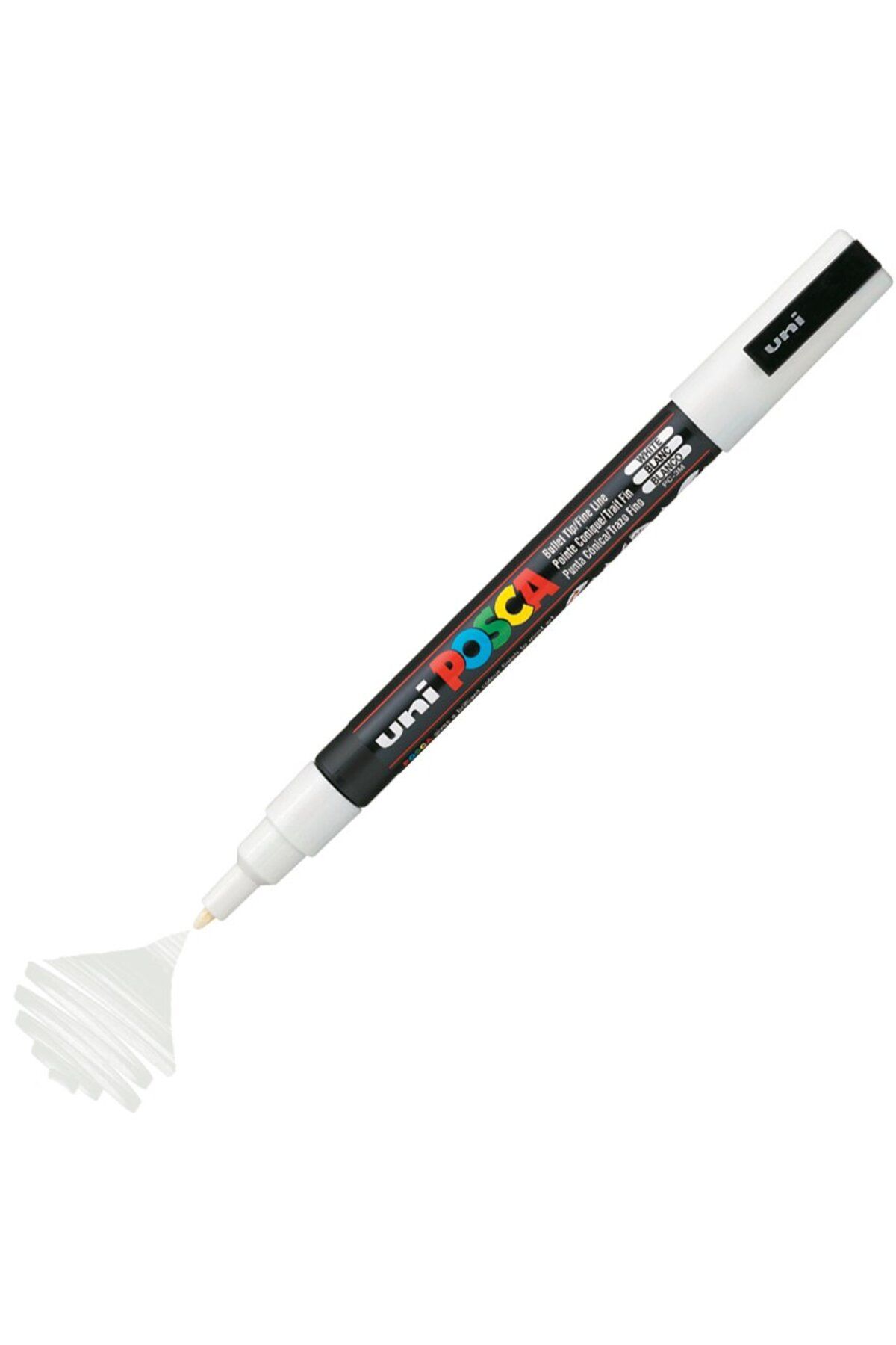 Uni Posca Marker Akrilik Boyama Kalemi PC-3M 0.9-1.3mm Beyaz
