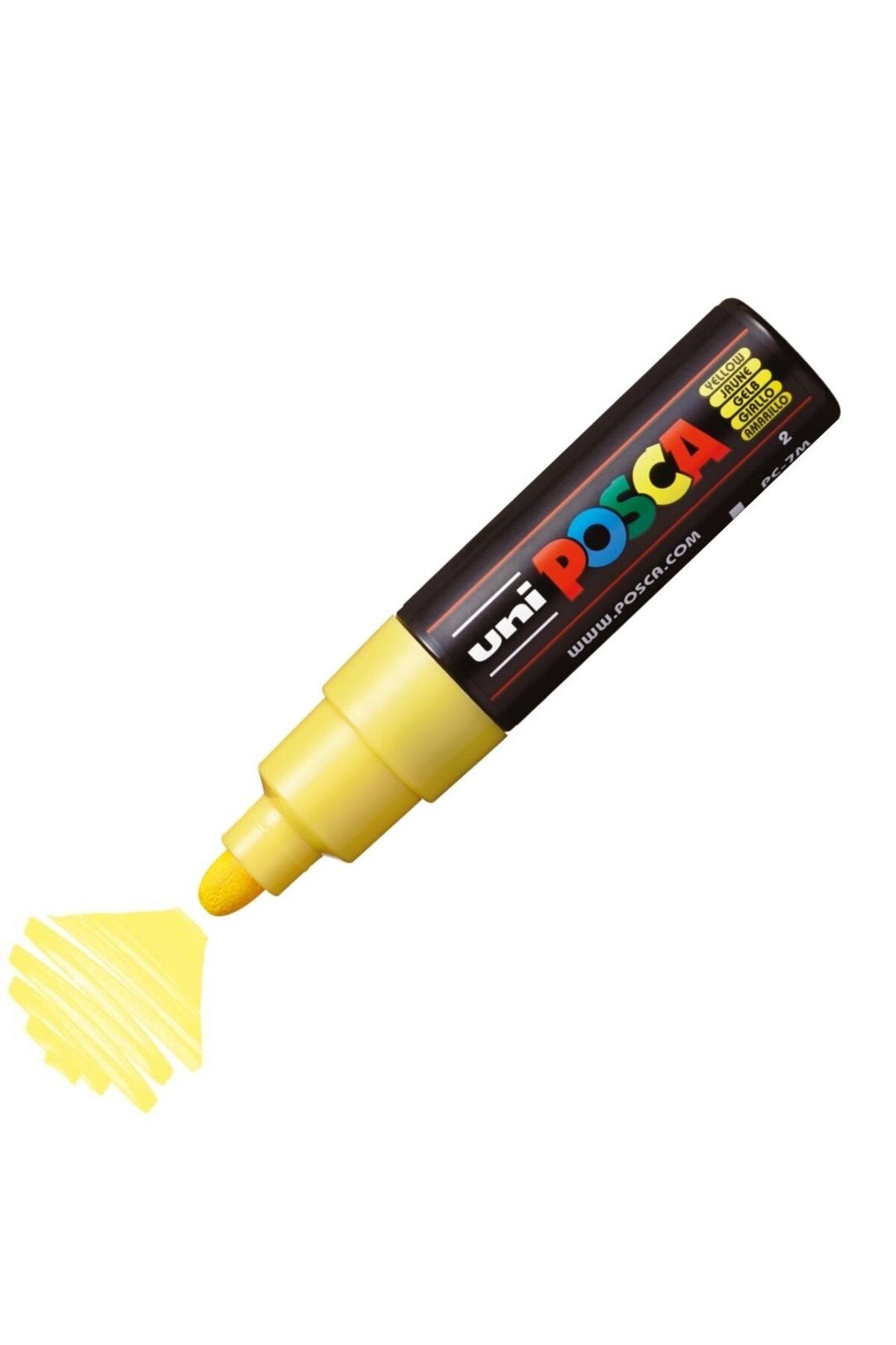 Uni Posca Marker Akrilik Boyama Kalemi PC-7M Bold 4.5-5.5 mm Sarı
