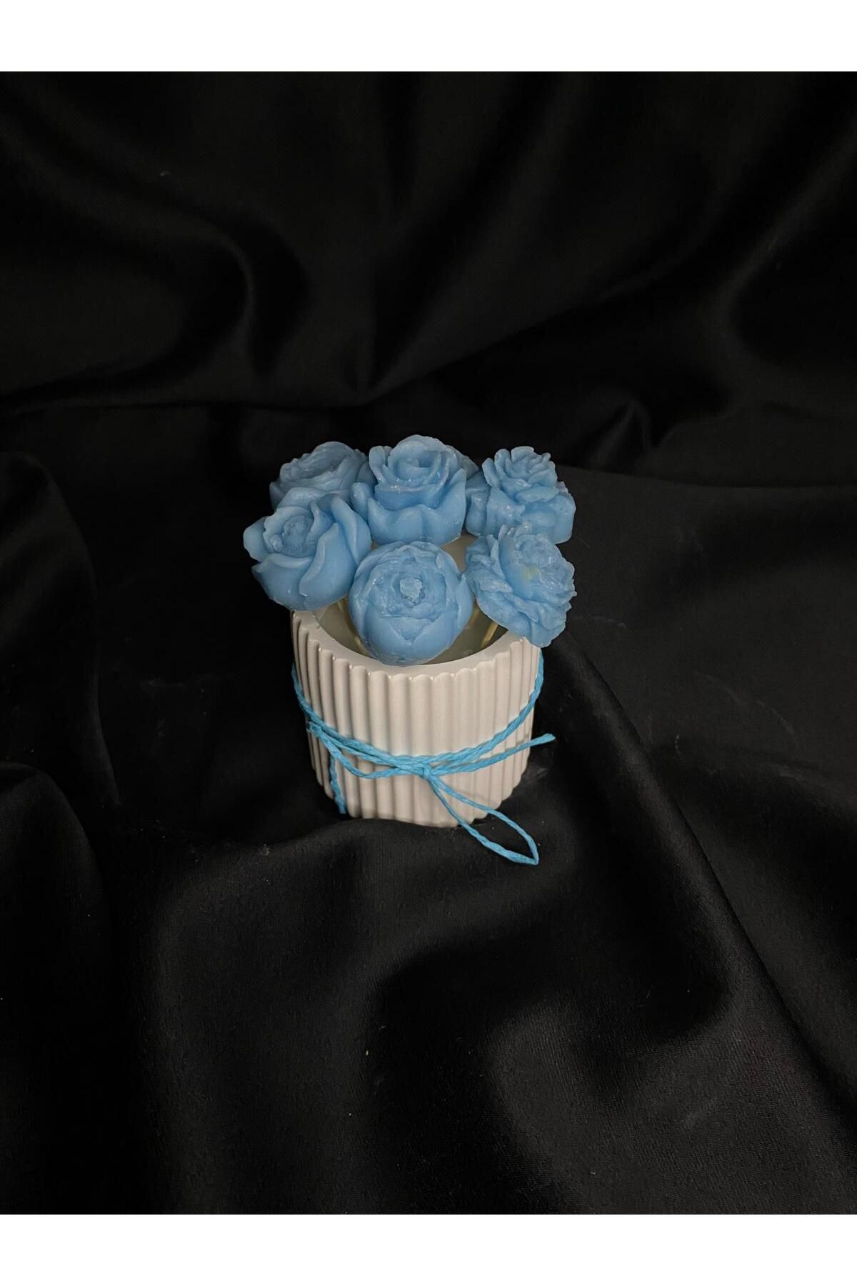 SafHomeDecor Solamayan Çiçek Buketi Mum