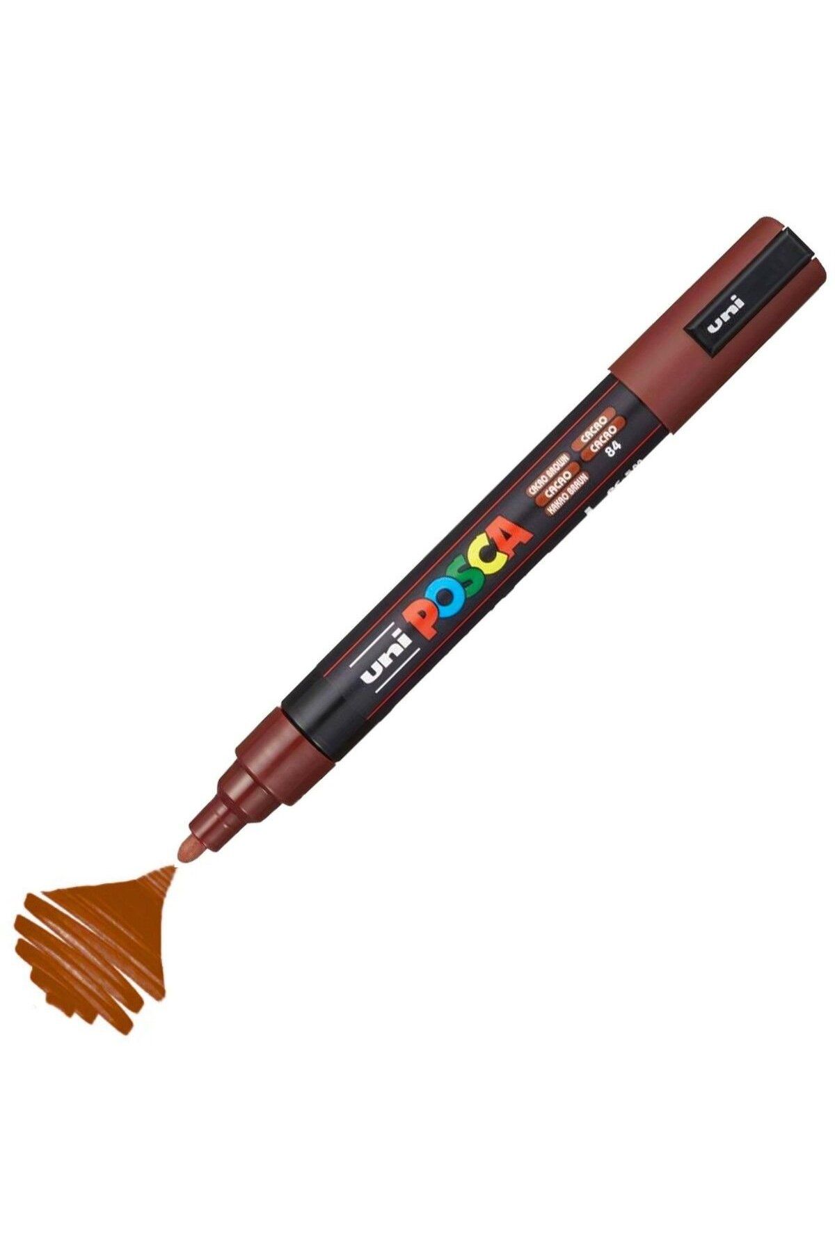 Uni Posca Marker Akrilik Boyama Kalemi PC-5M Medium 1.8-2.5mm Kakao Kahverengi
