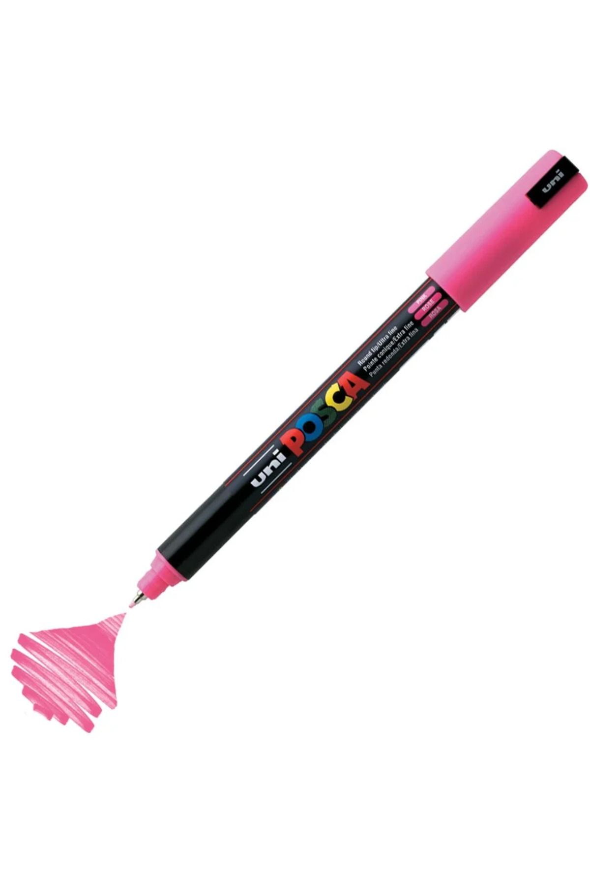 Uni Posca Marker Akrilik Boyama Kalemi PC-1MR Ultra Fine 0.7mm Pembe