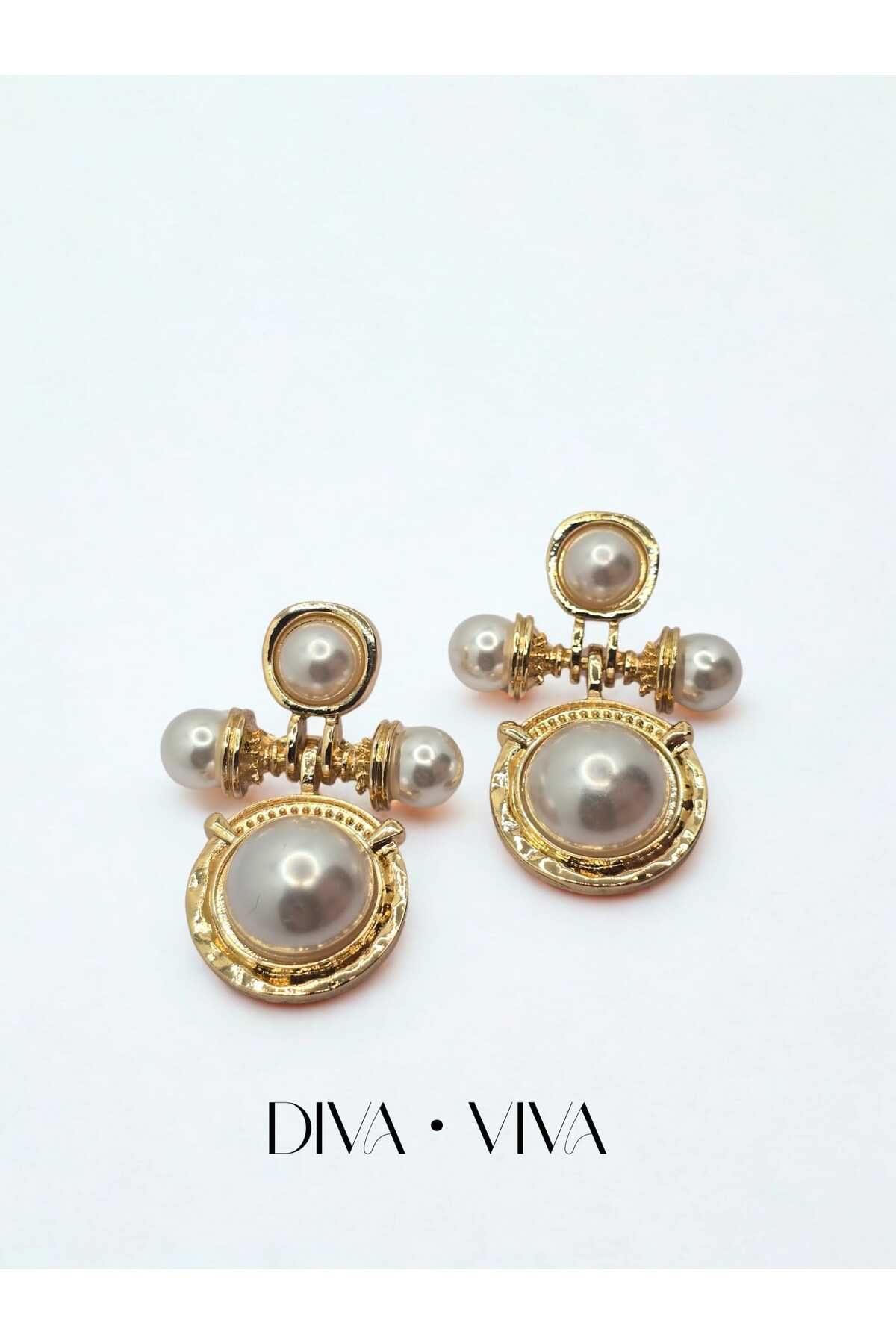 DivaViva Diva Viva - Gala Vintage Kadın Küpe - (KOD-081)