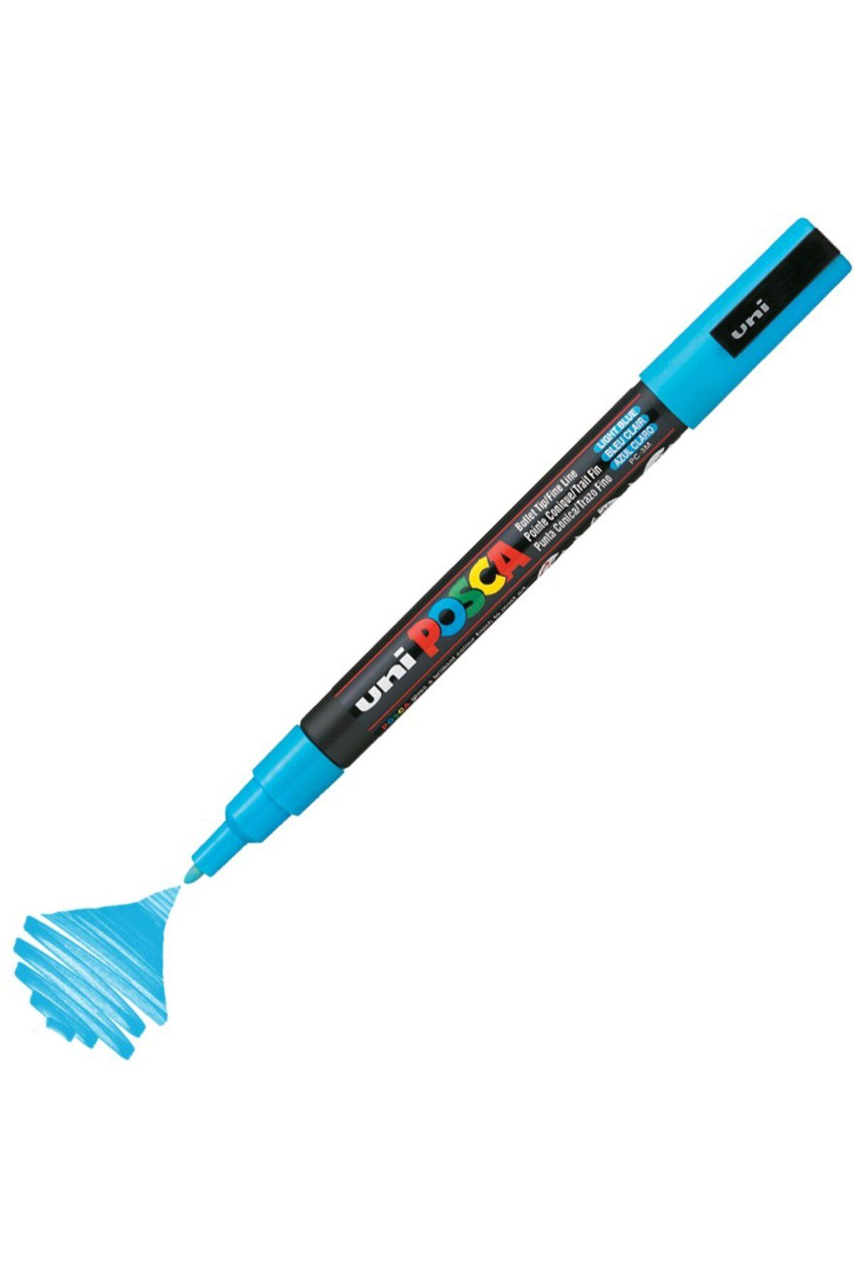 Uni Posca Marker Akrilik Boyama Kalemi PC-3M 0.9-1.3mm Açık Mavi