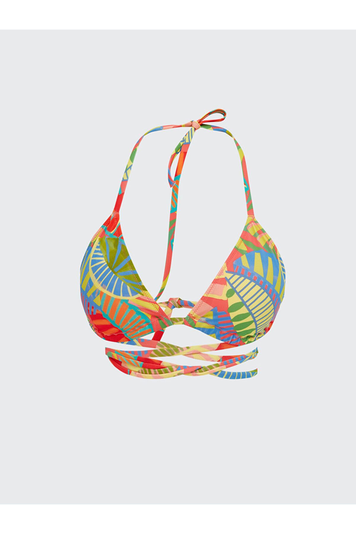 LC Waikiki Çıkarılabilir Pedli Desenli Kadın Bikini Üst